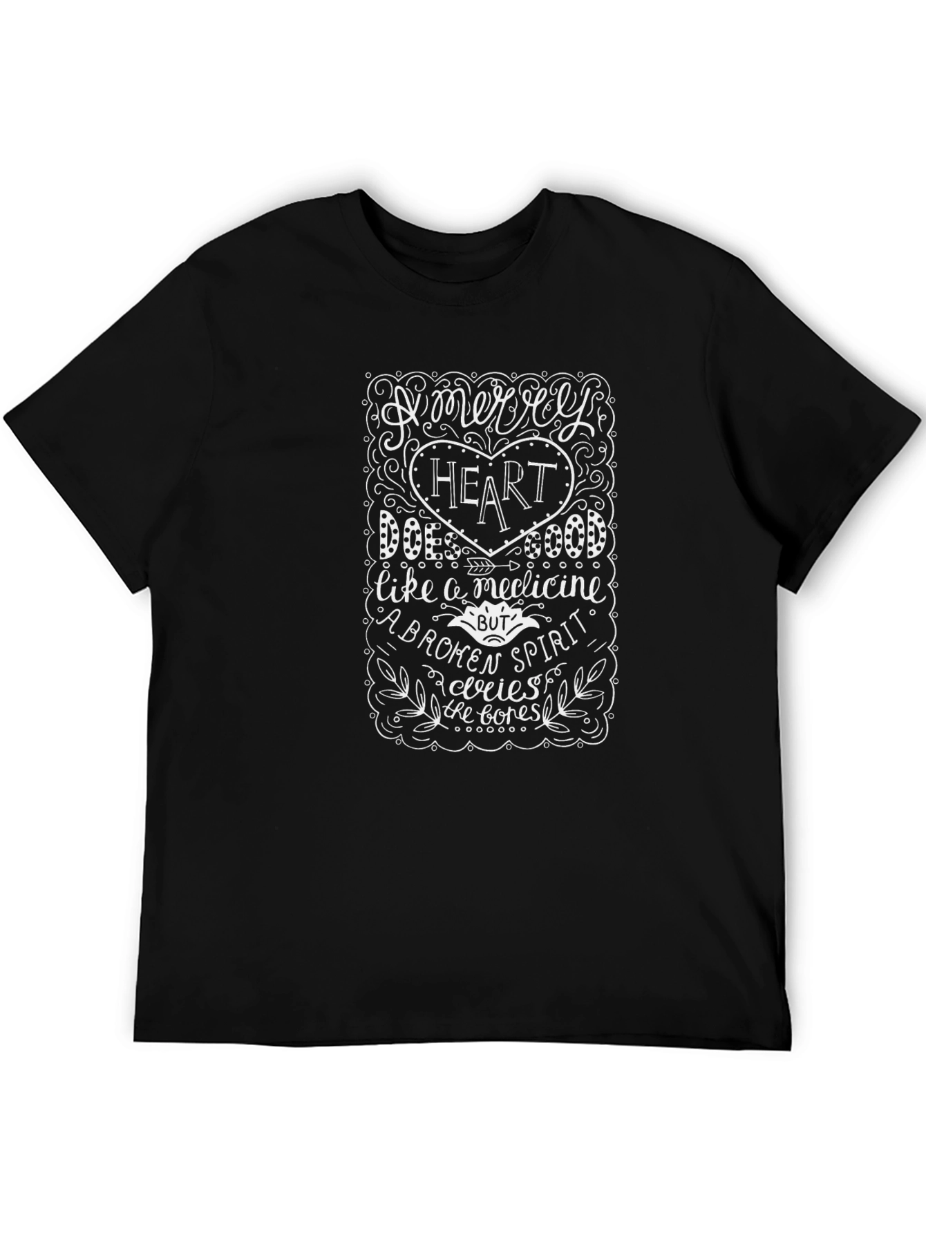 Merry Heart T-Shirt - Inspirational Quote Tee