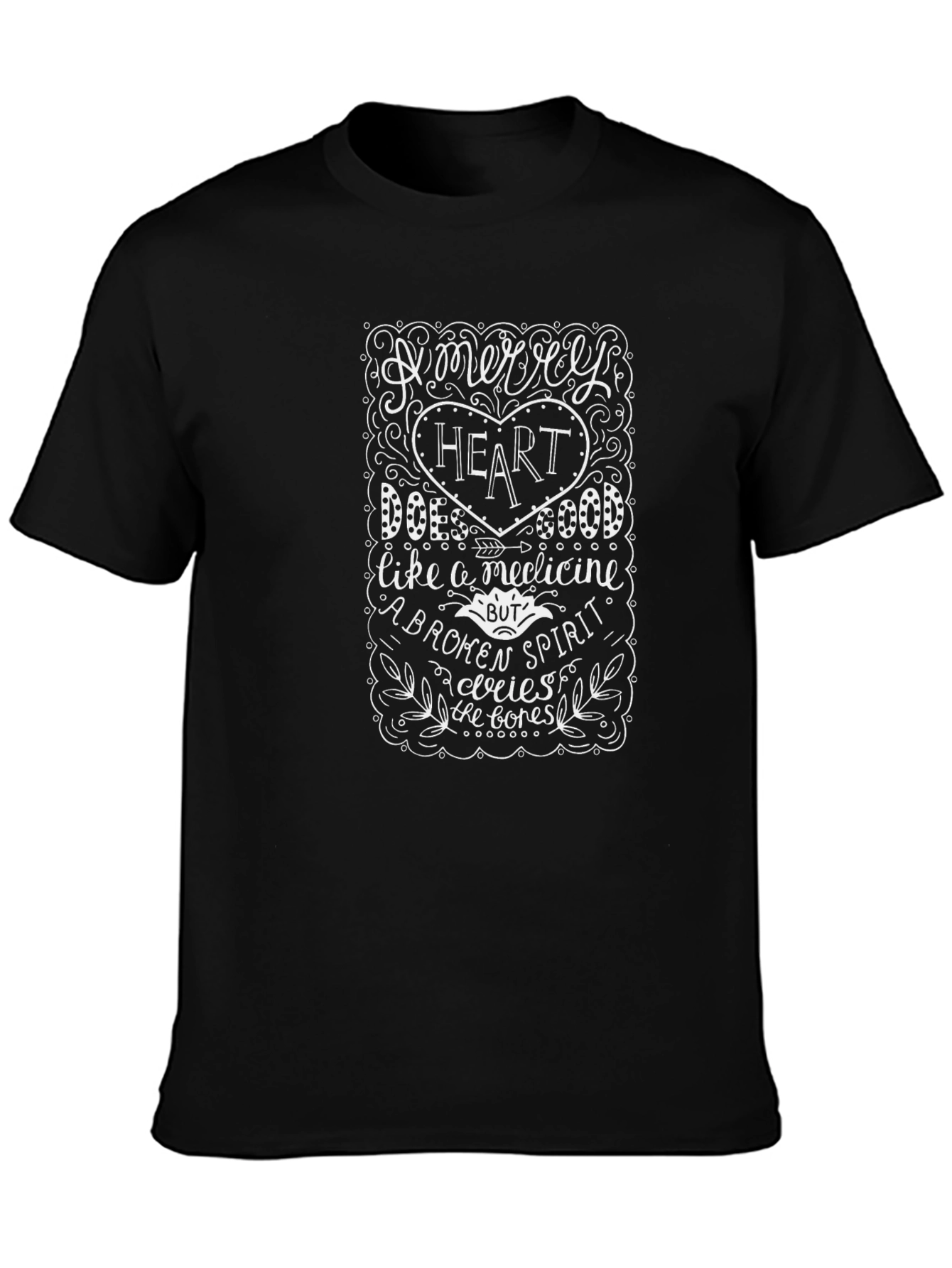 Merry Heart T-Shirt - Inspirational Quote Tee