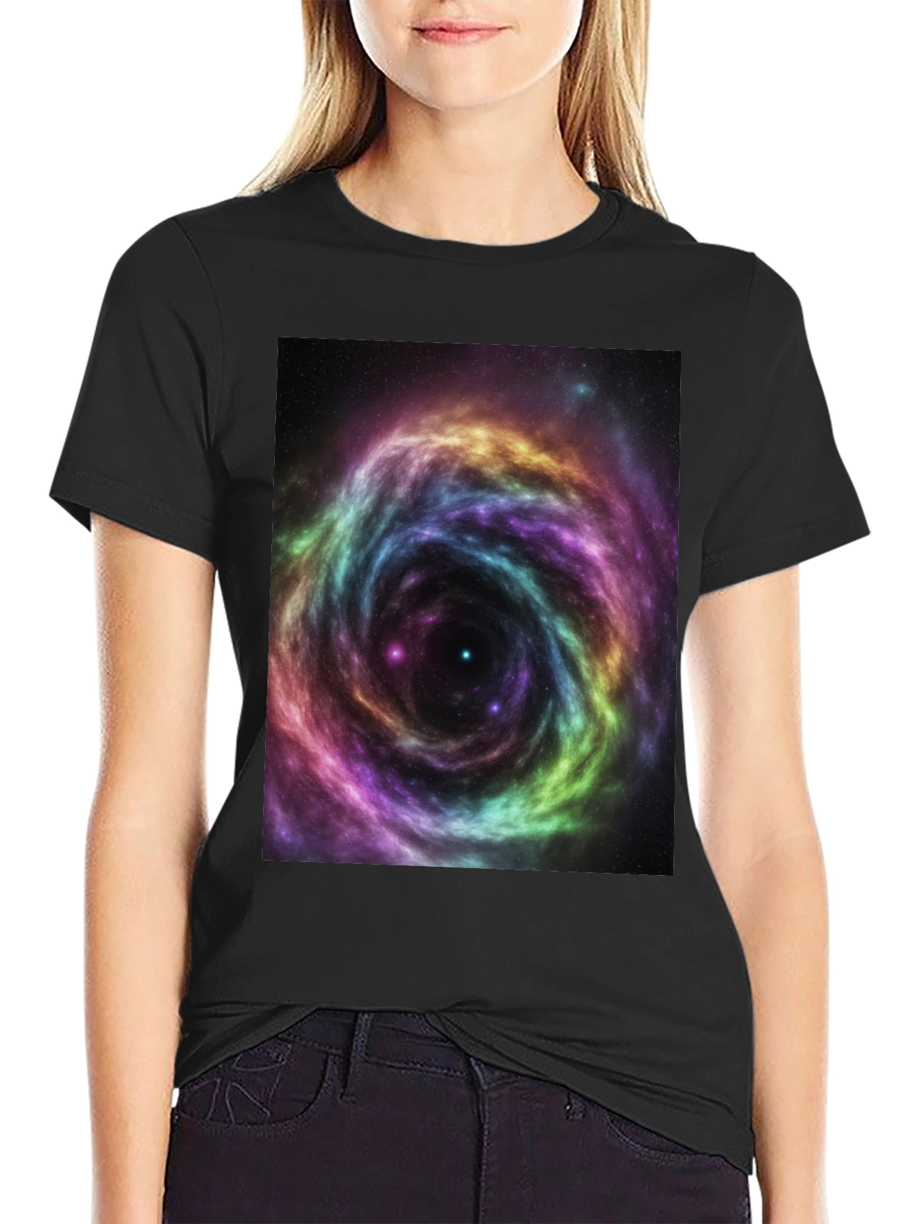 Galaxy Swirl Black T-Shirt