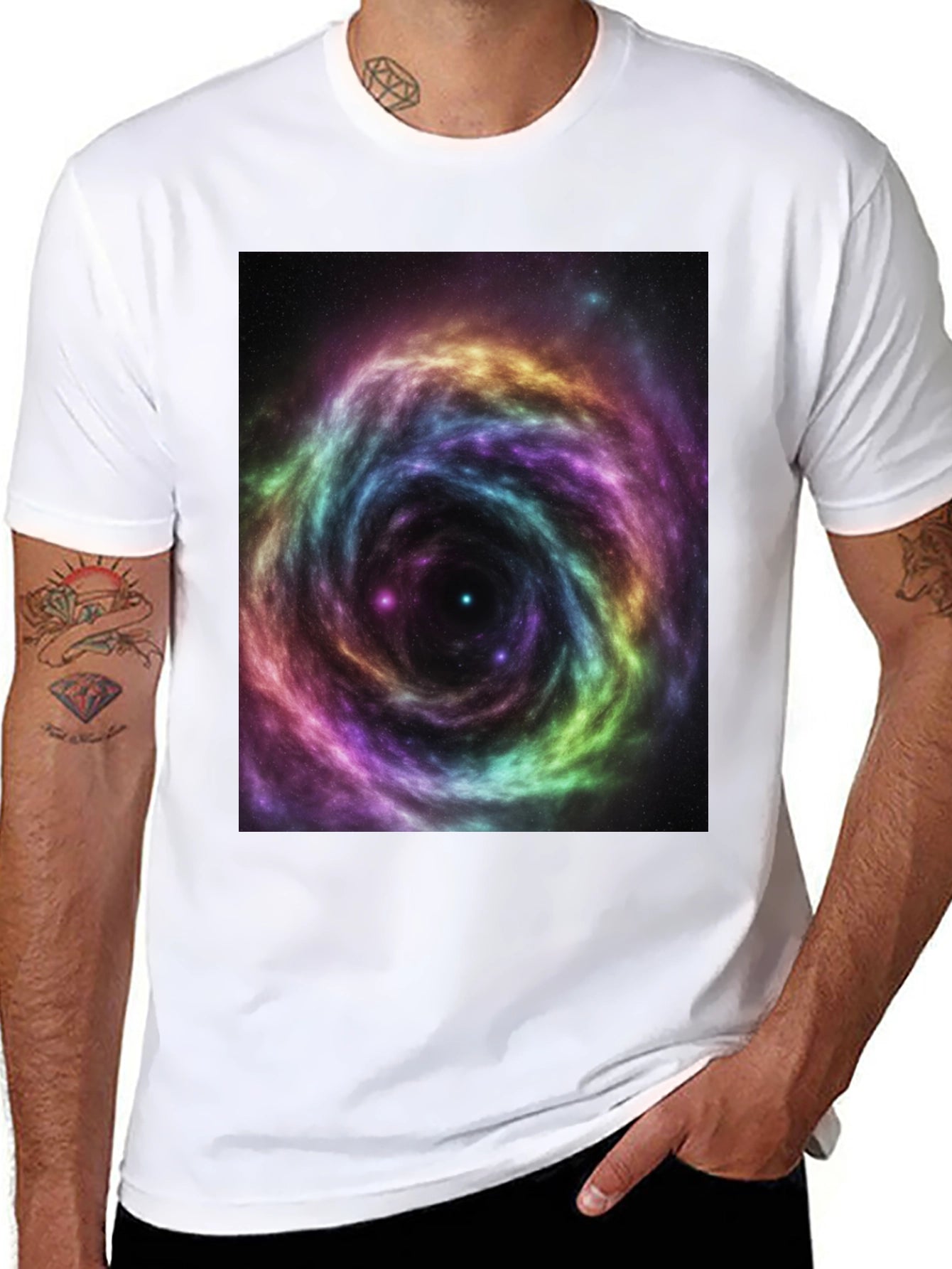 Galaxy Swirl Black T-Shirt