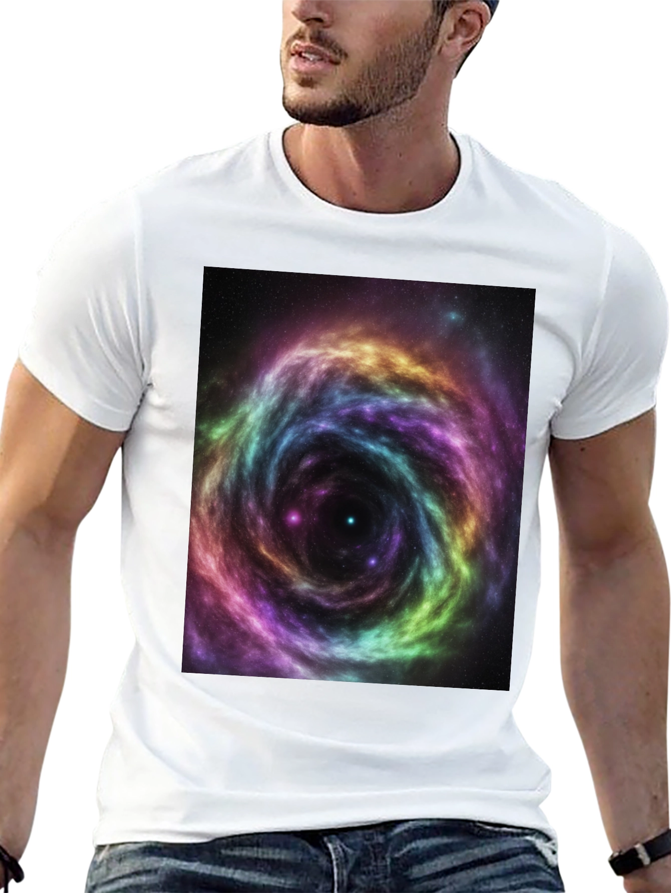 Galaxy Swirl Black T-Shirt
