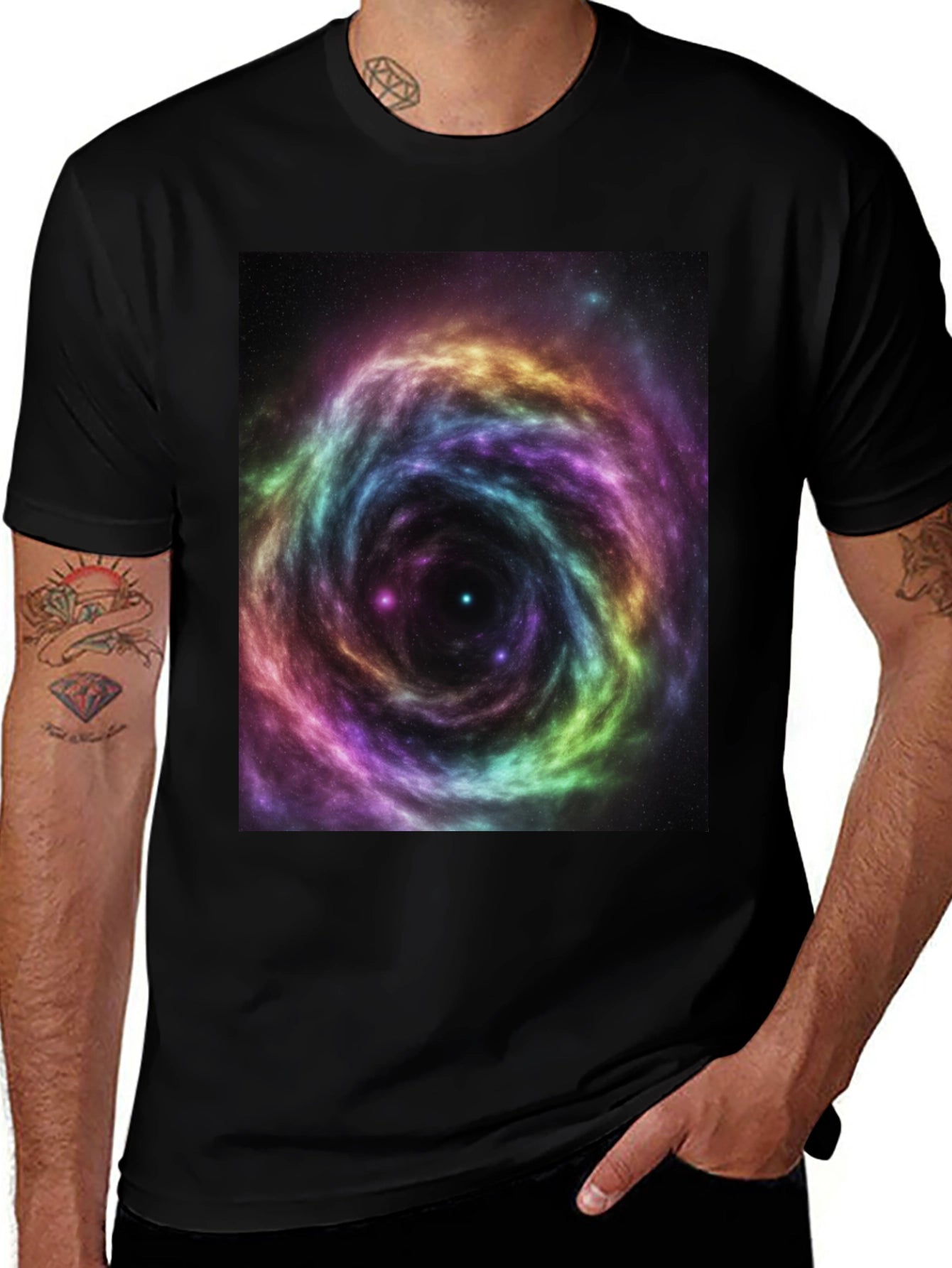Galaxy Swirl Black T-Shirt