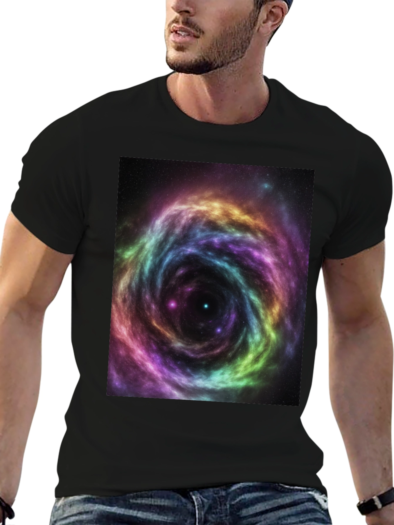 Galaxy Swirl Black T-Shirt