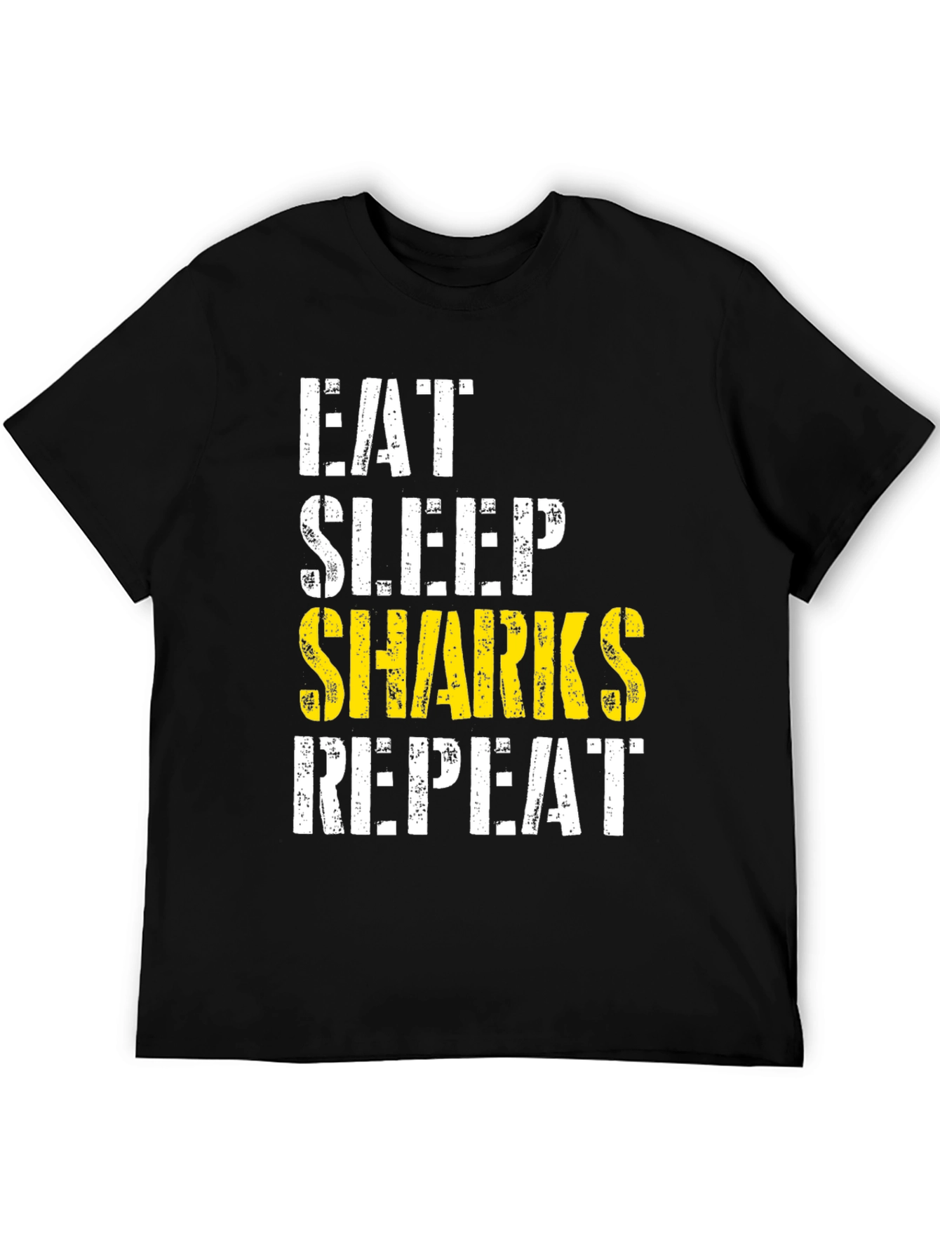 Eat Sleep Sharks Repeat Graphic Tee