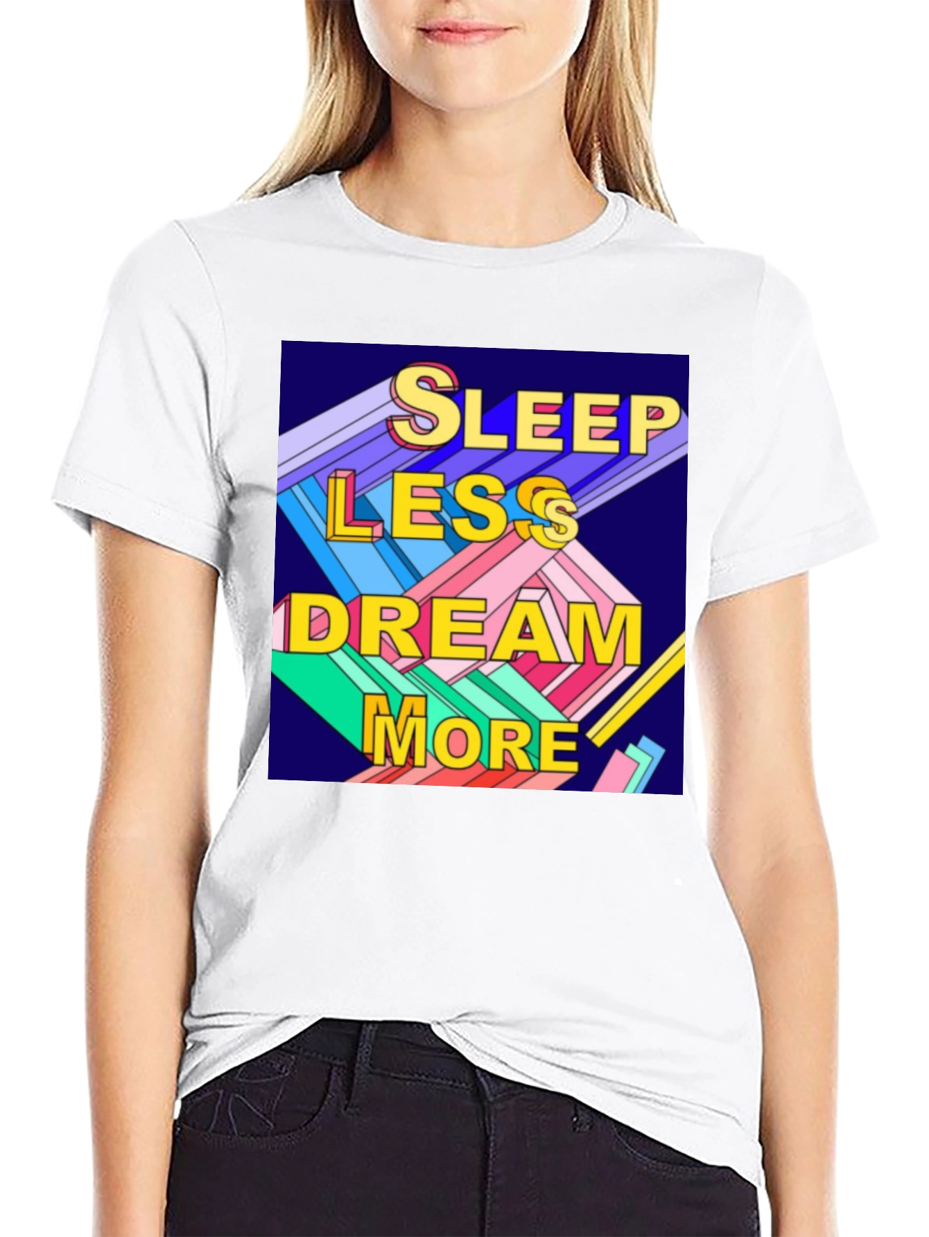 Sleep Less Dream More Graphic Tee - Black