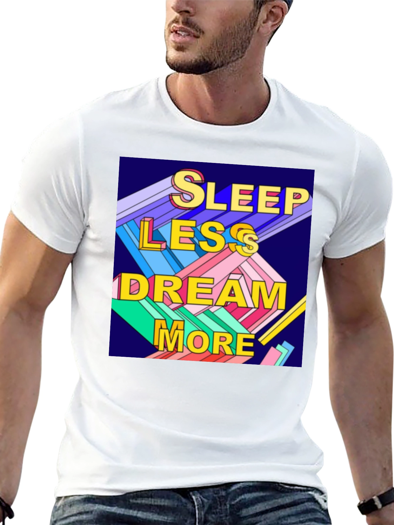 Sleep Less Dream More Graphic Tee - Black