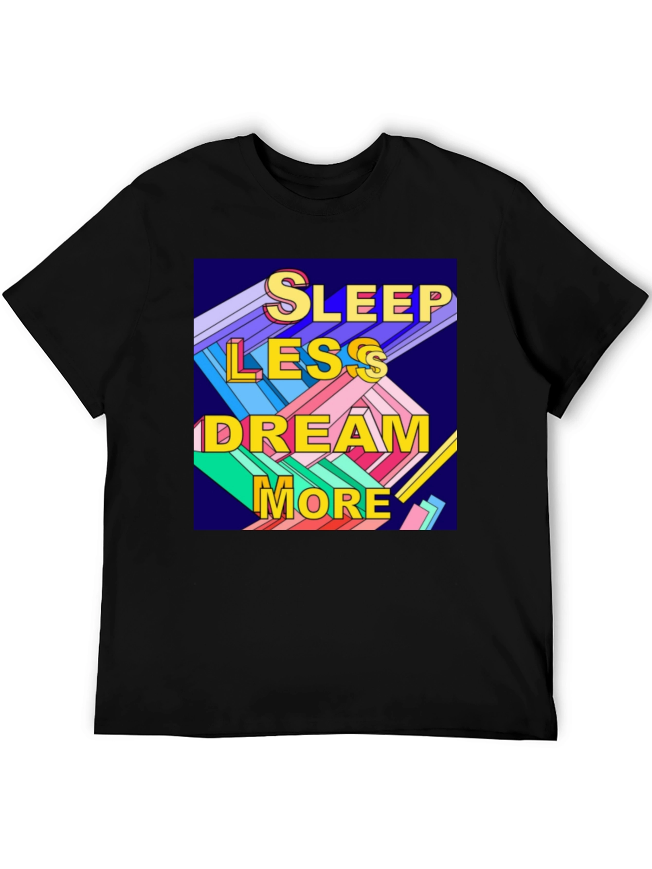 Sleep Less Dream More Graphic Tee - Black