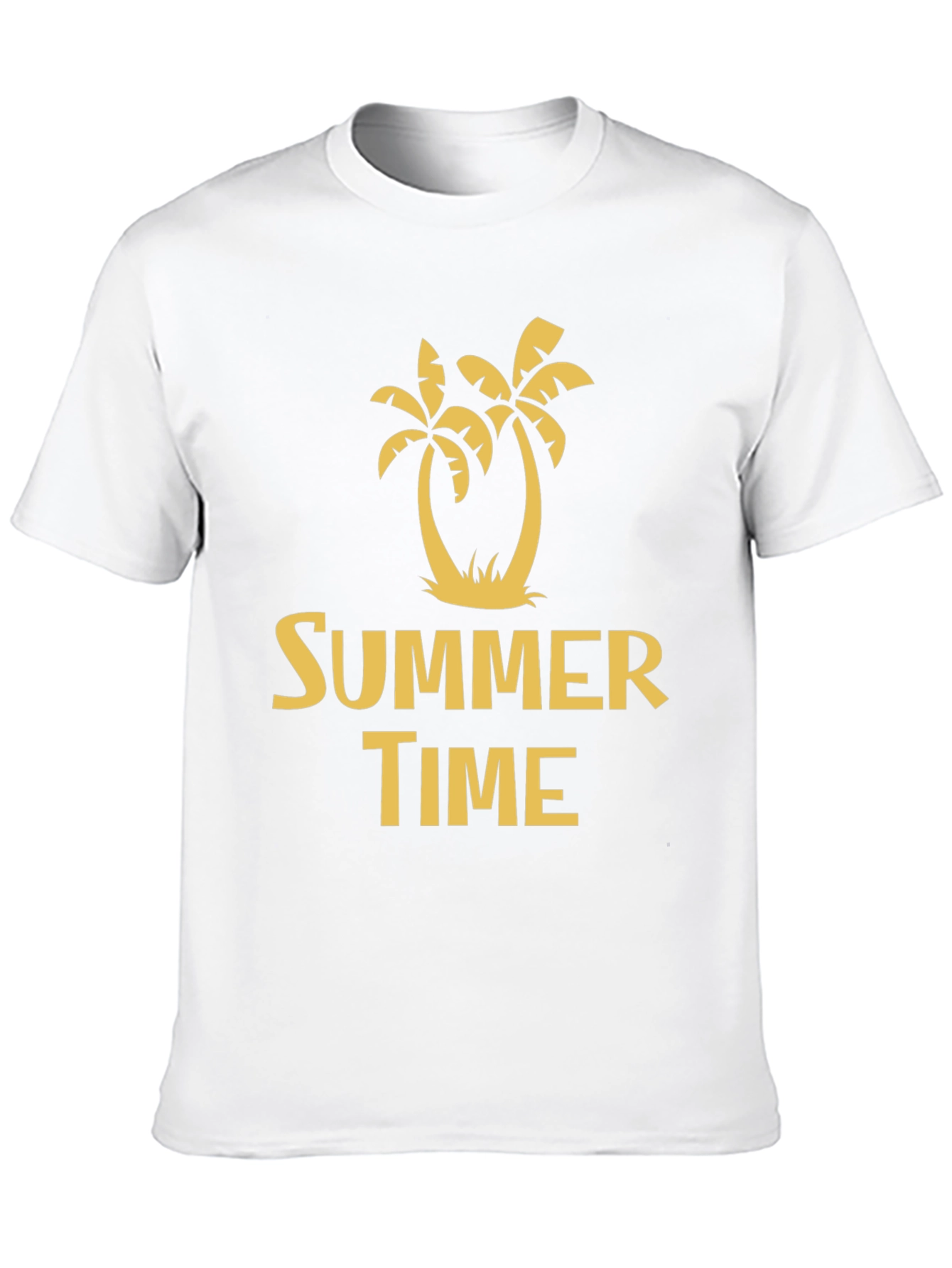 Summer Time Graphic Print Black T-Shirt