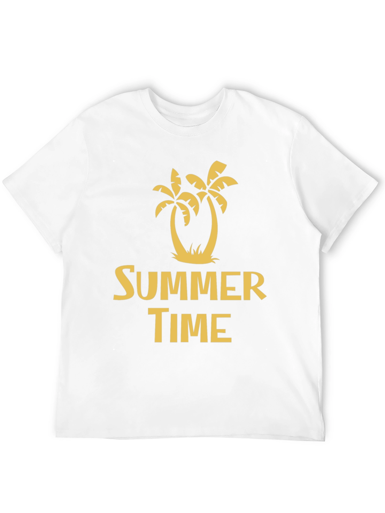 Summer Time Graphic Print Black T-Shirt