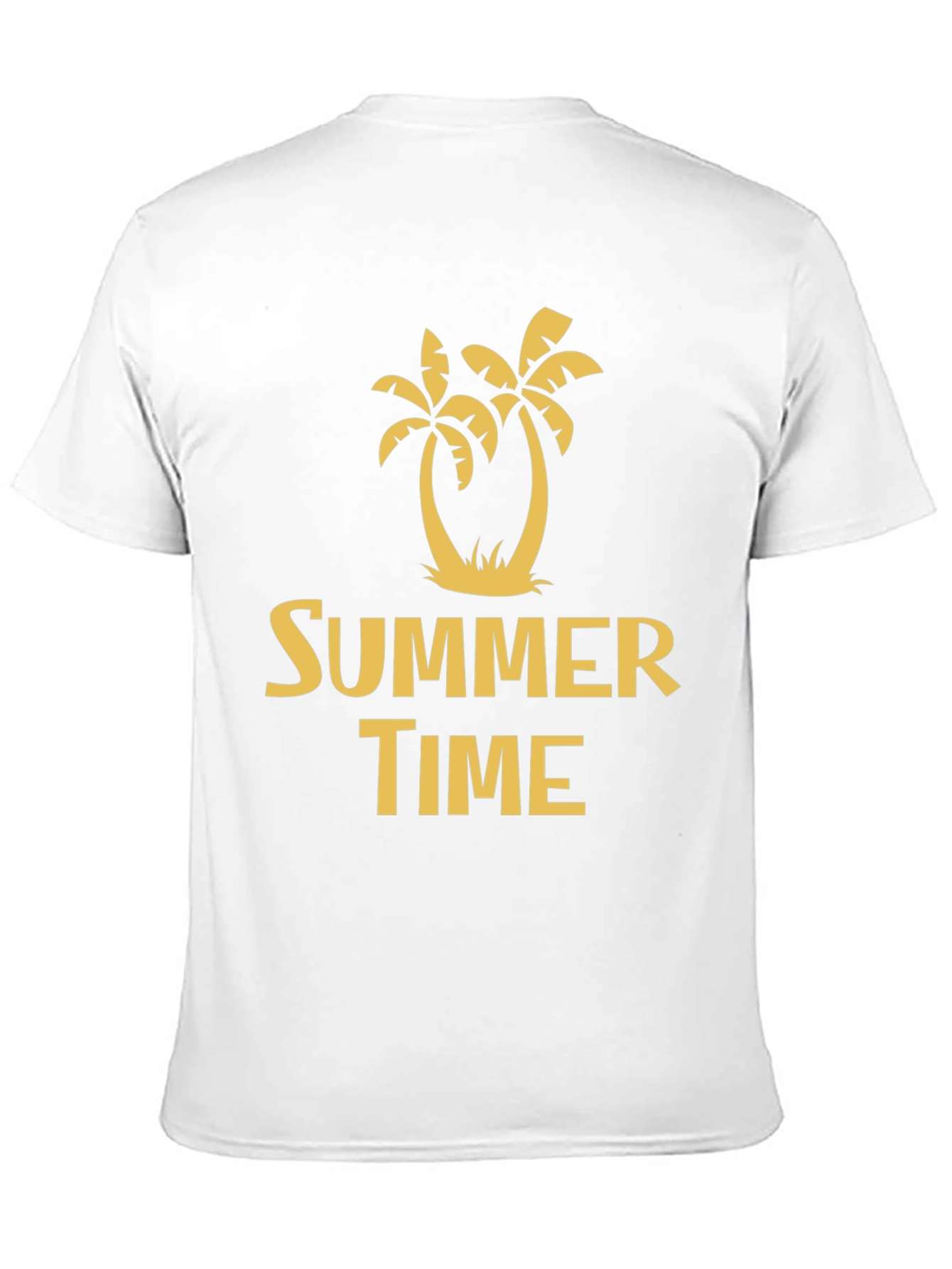 Summer Time Graphic Print Black T-Shirt