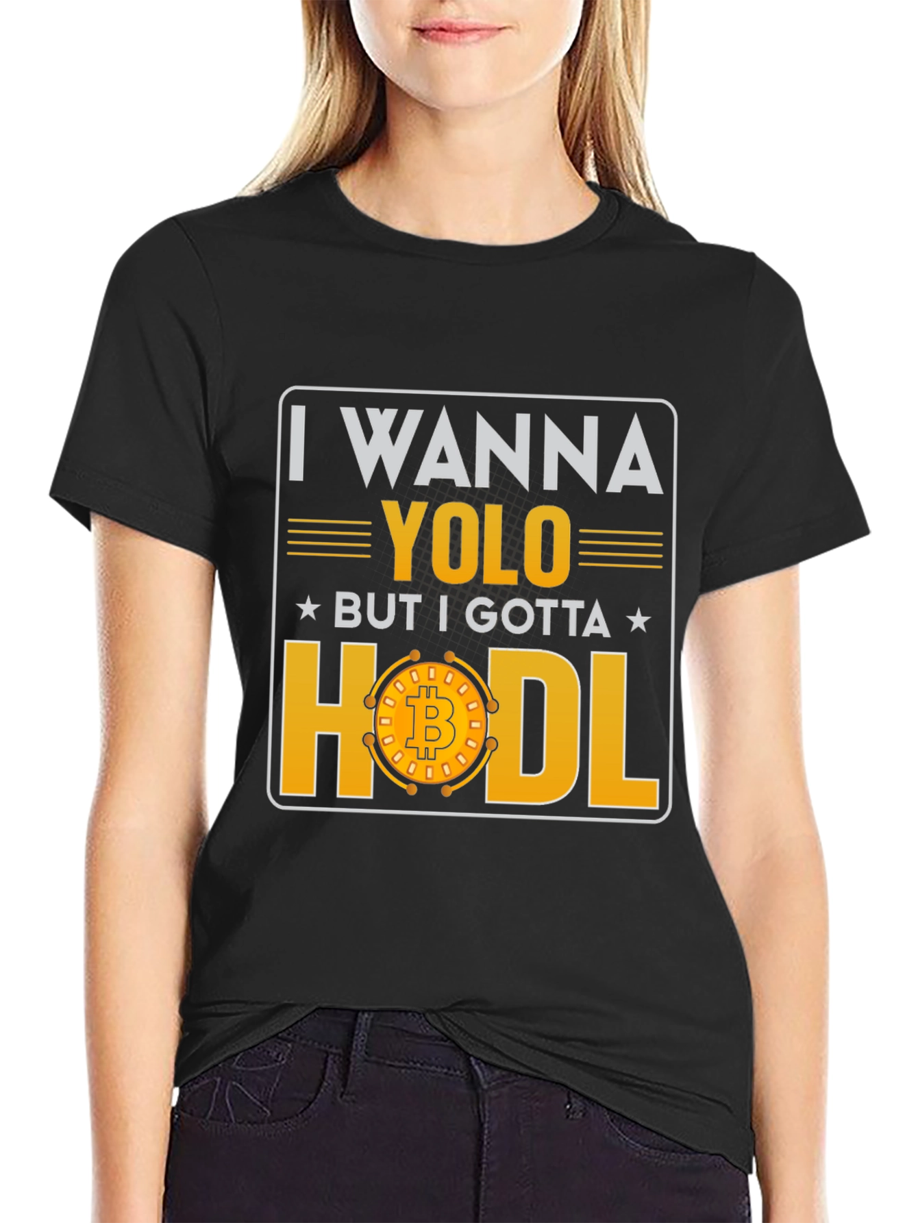 Crypto YOLO HODL Bitcoin Graphic T-Shirt