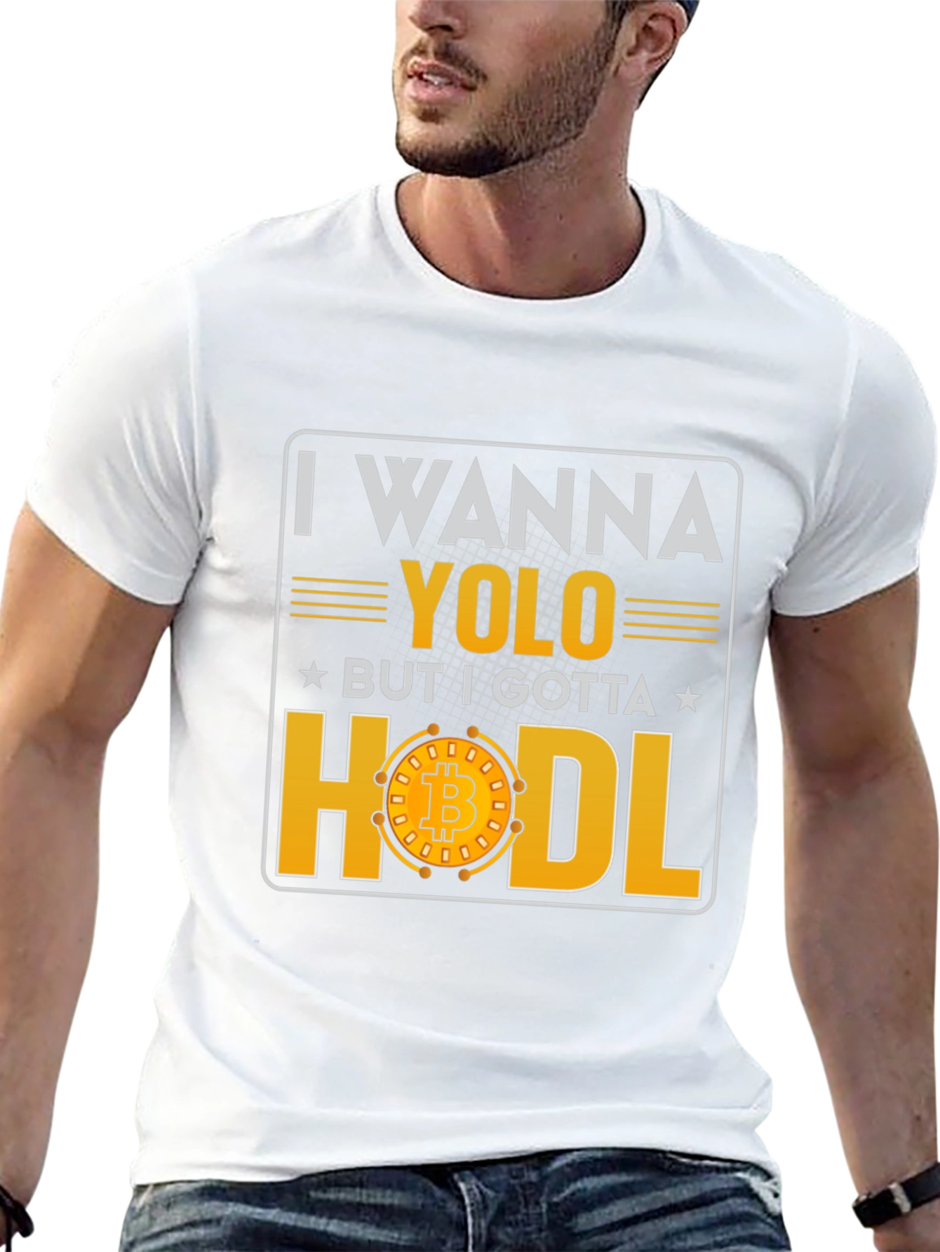 Crypto YOLO HODL Bitcoin Graphic T-Shirt