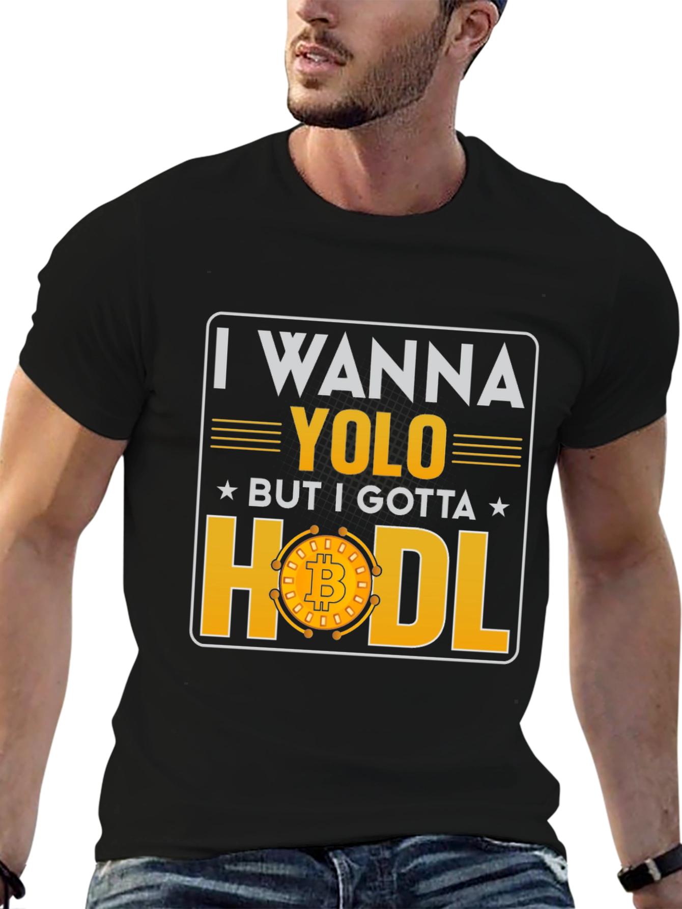 Crypto YOLO HODL Bitcoin Graphic T-Shirt