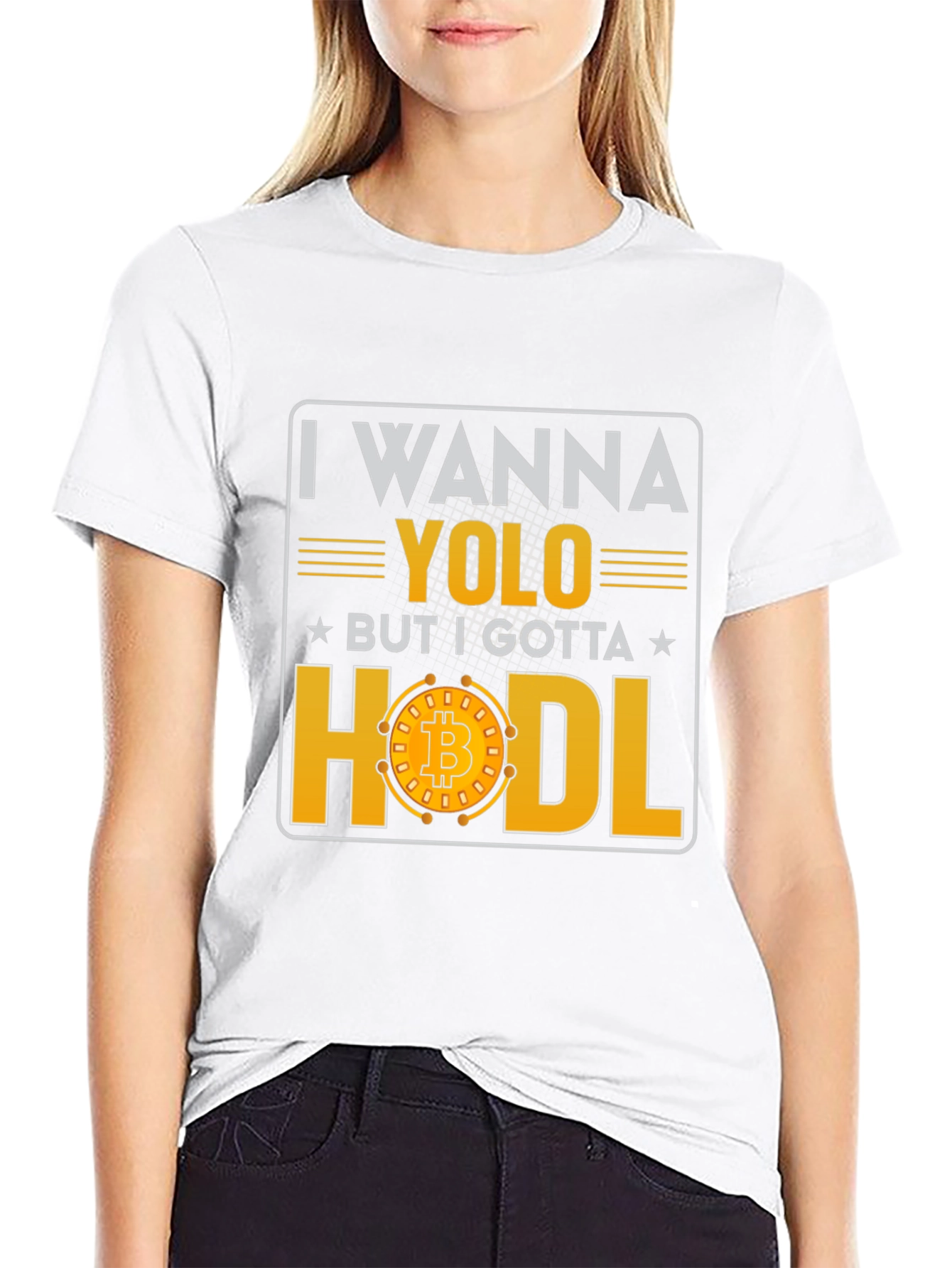 Crypto YOLO HODL Bitcoin Graphic T-Shirt