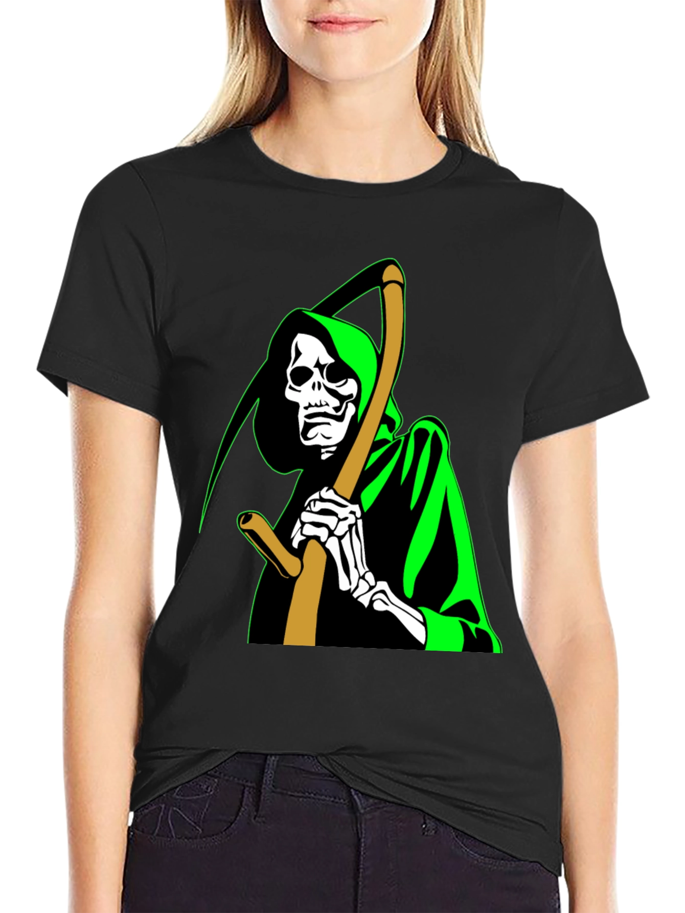 Grim Reaper Graphic T-Shirt - Black