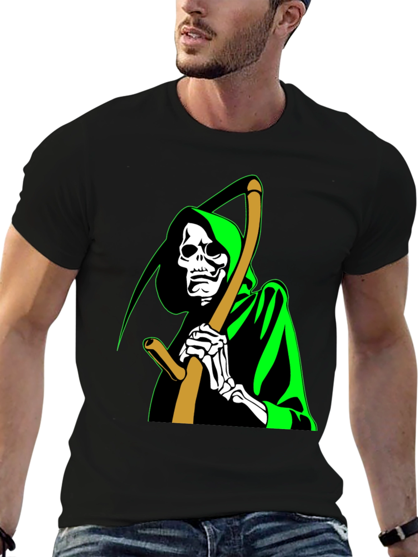 Grim Reaper Graphic T-Shirt - Black