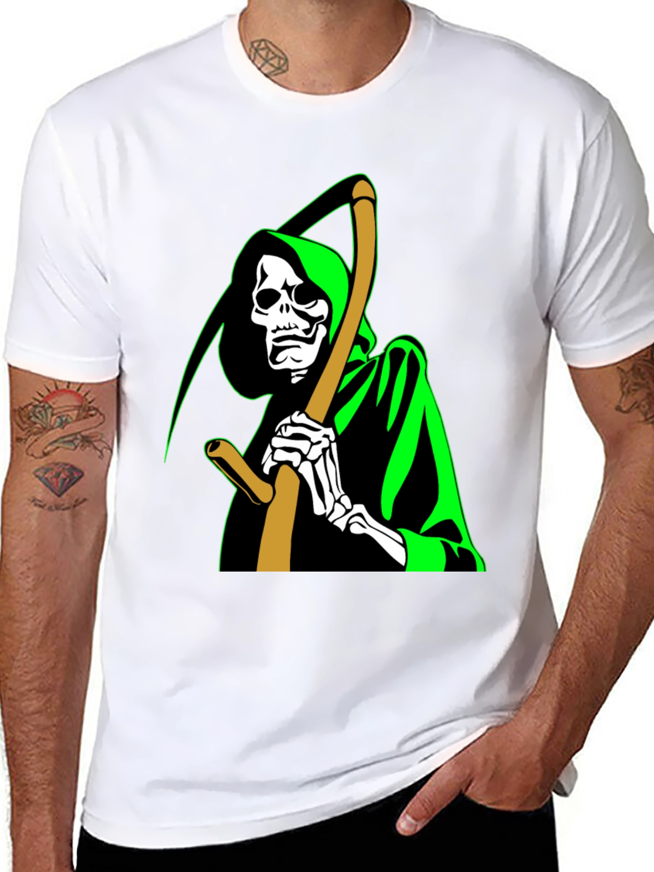 Grim Reaper Graphic T-Shirt - Black
