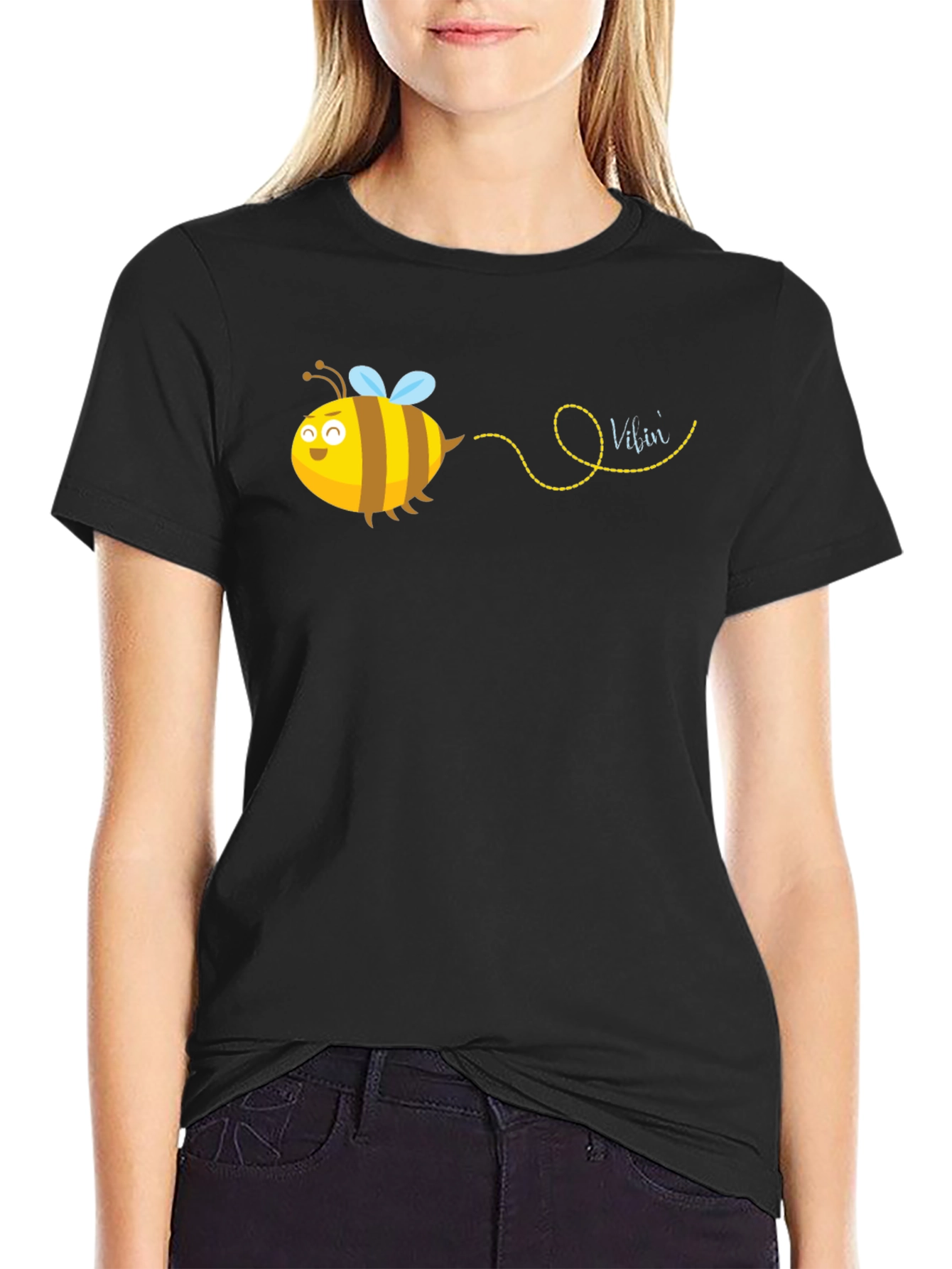 Bee Design Black T-Shirt