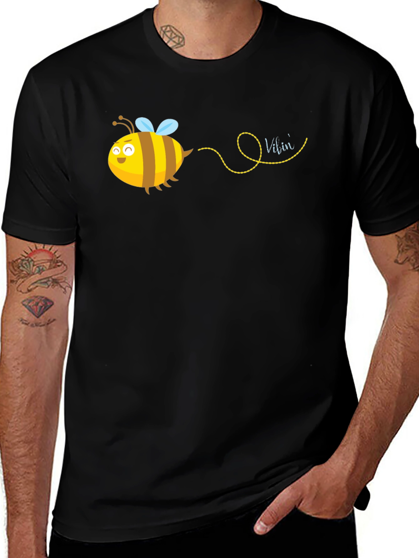 Bee Design Black T-Shirt