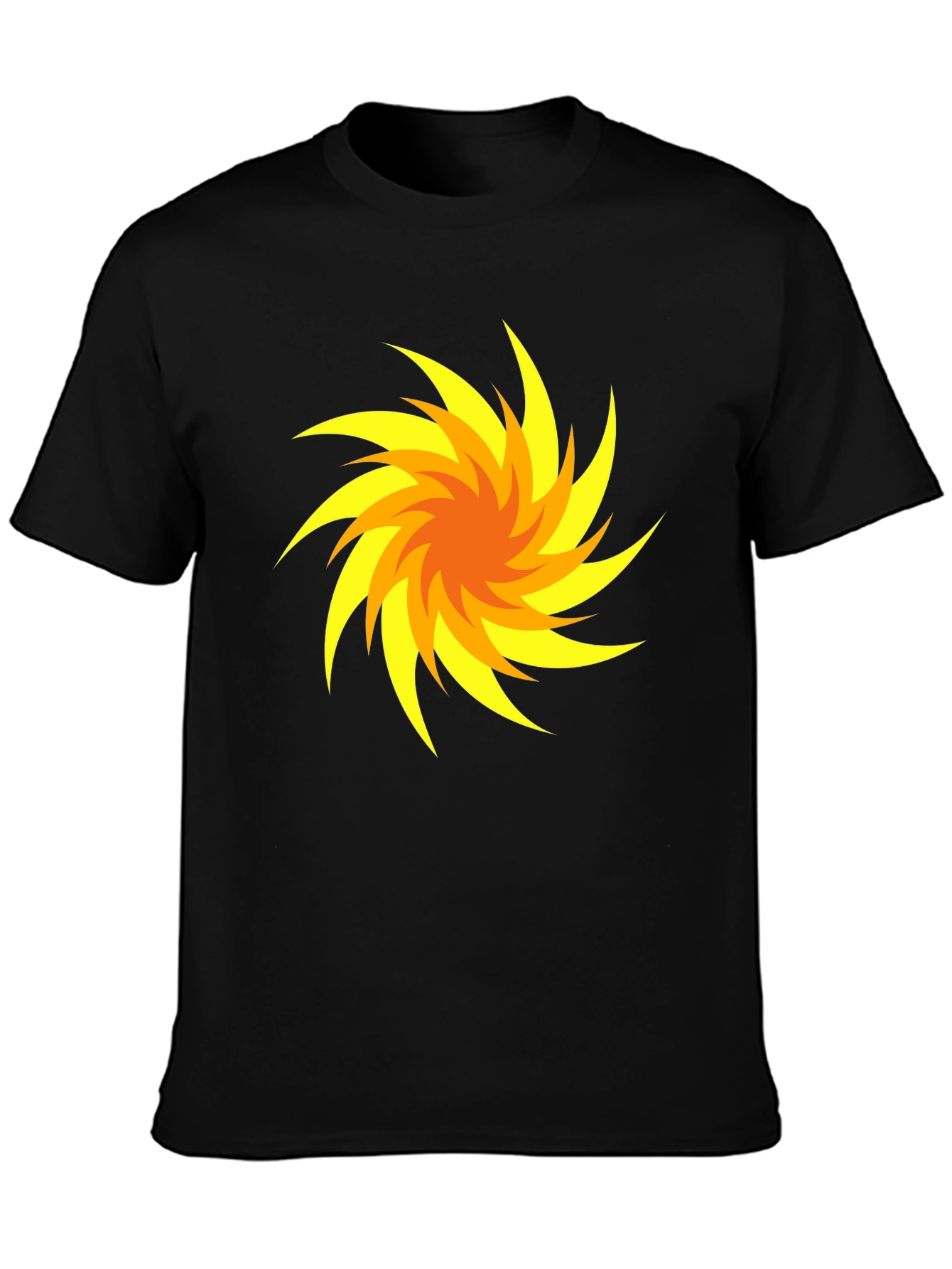 Swirl Design Black T-Shirt