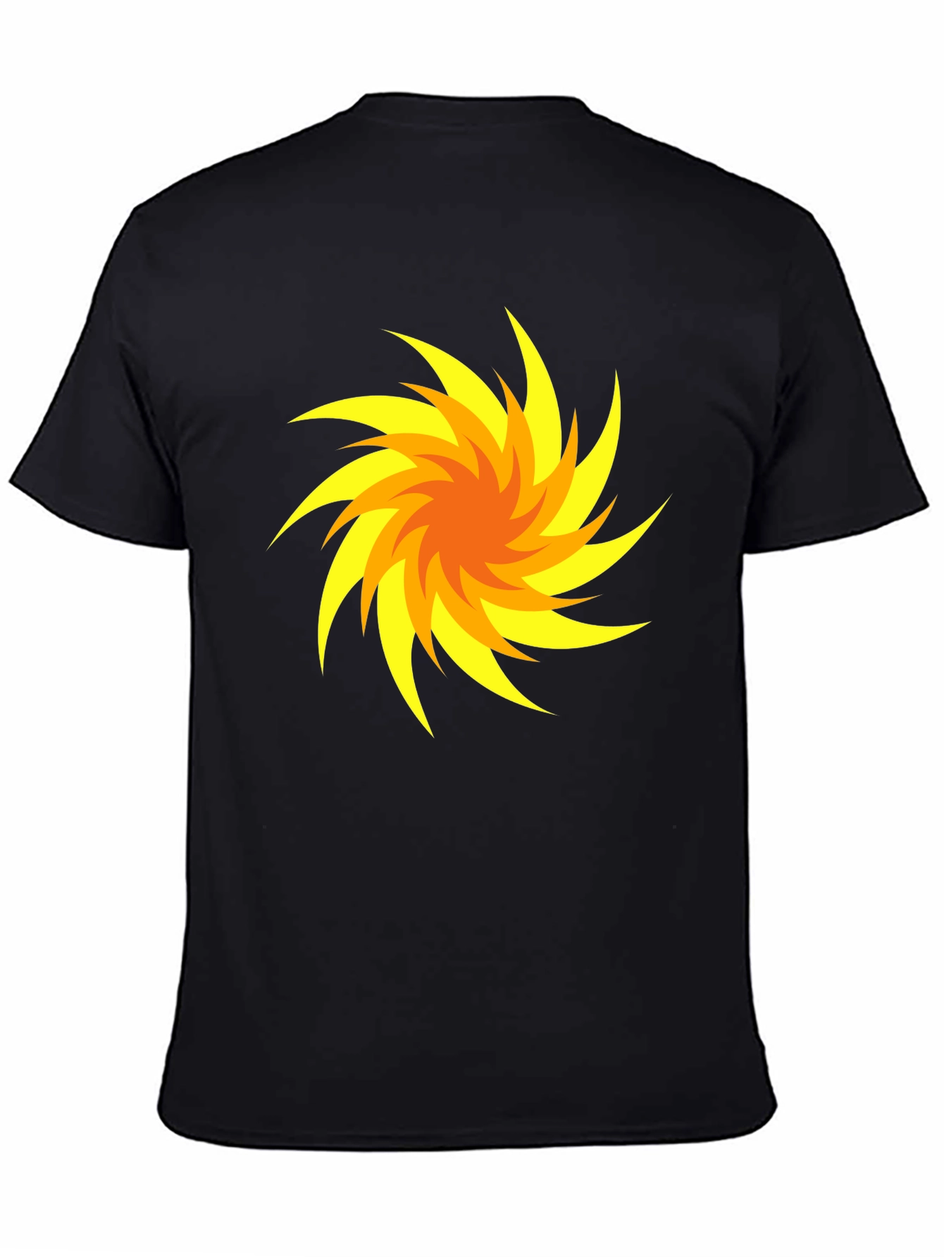 Swirl Design Black T-Shirt
