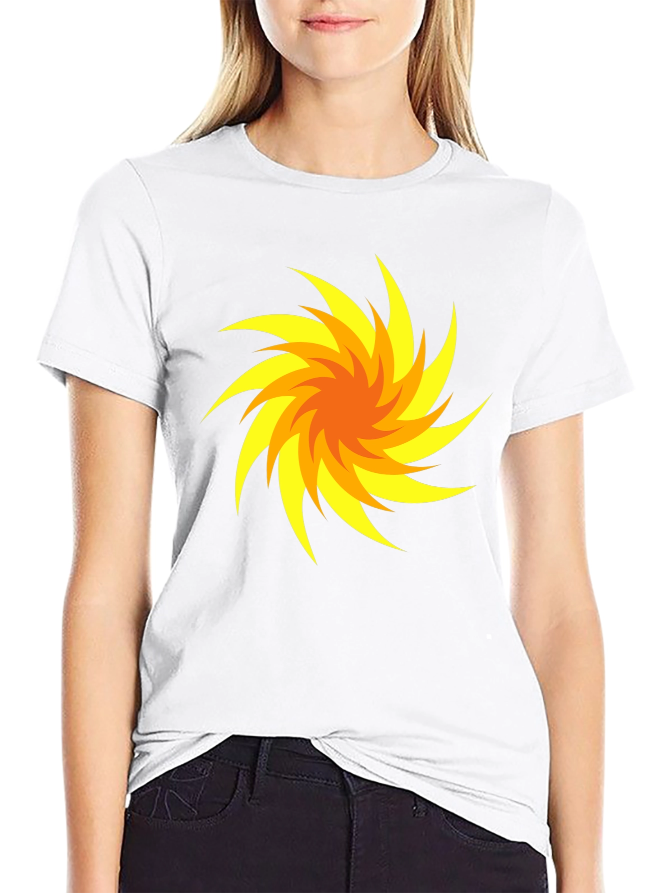 Swirl Design Black T-Shirt