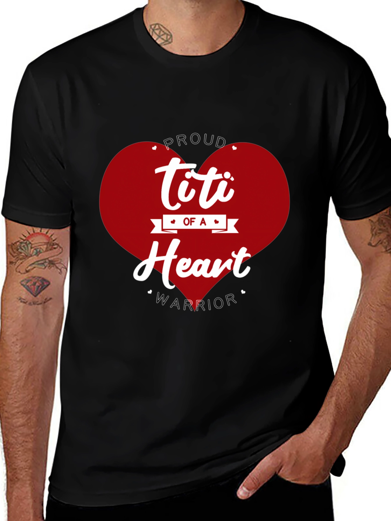 Proud Titi of a Heart Warrior Graphic Tee