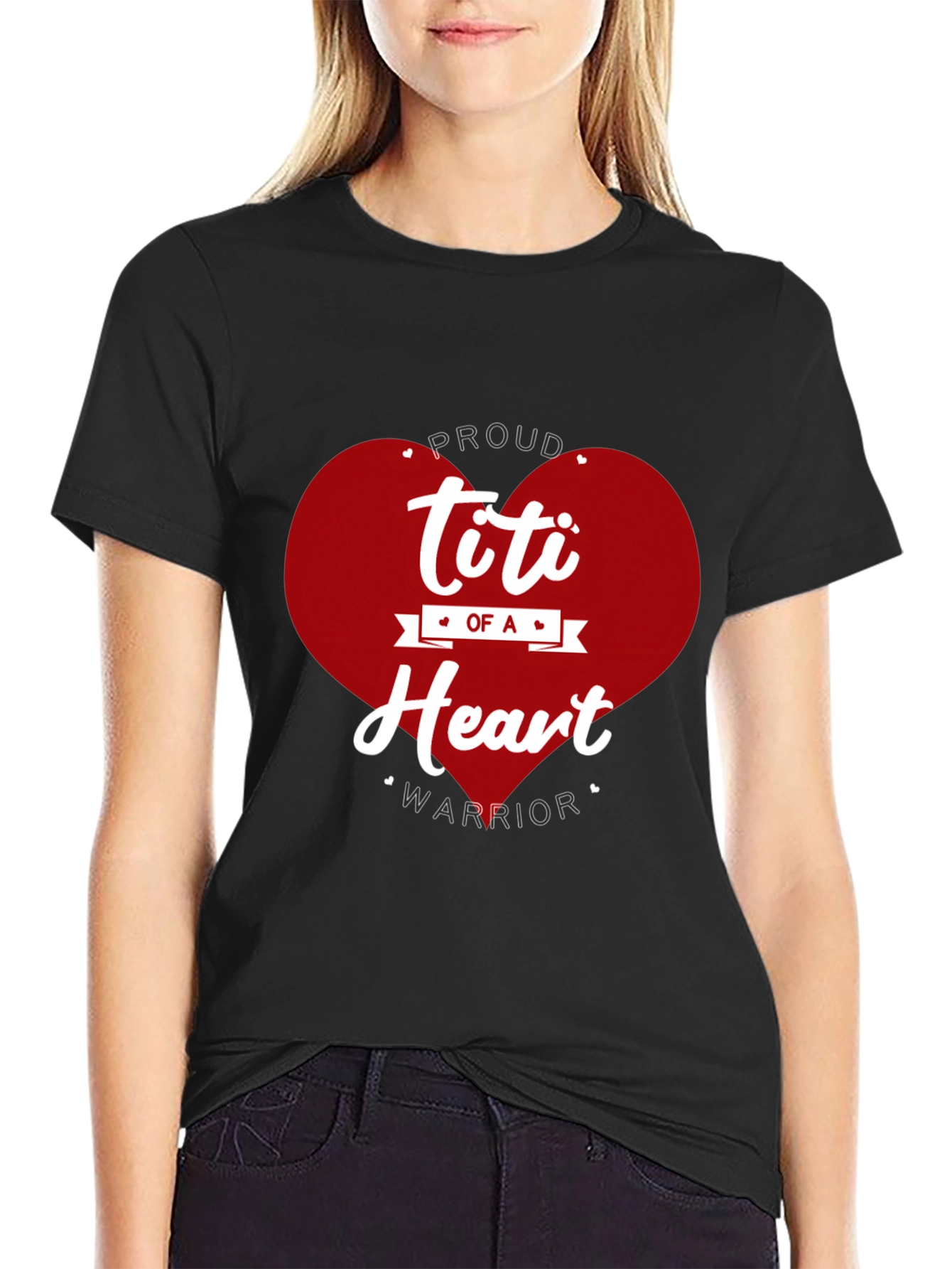 Proud Titi of a Heart Warrior Graphic Tee