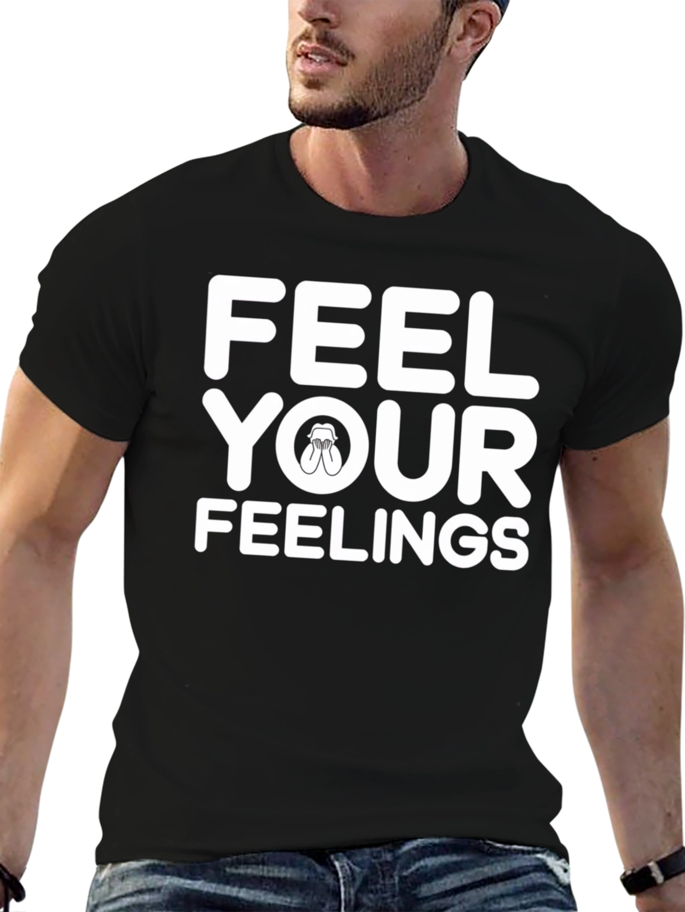 Feel Your Feelings Graphic Tee - Black