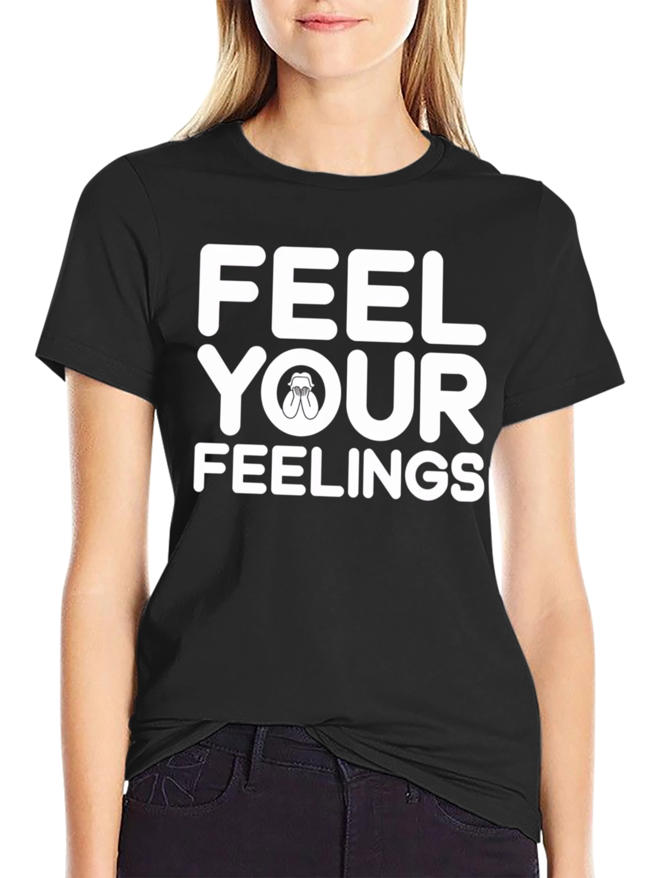 Feel Your Feelings Graphic Tee - Black