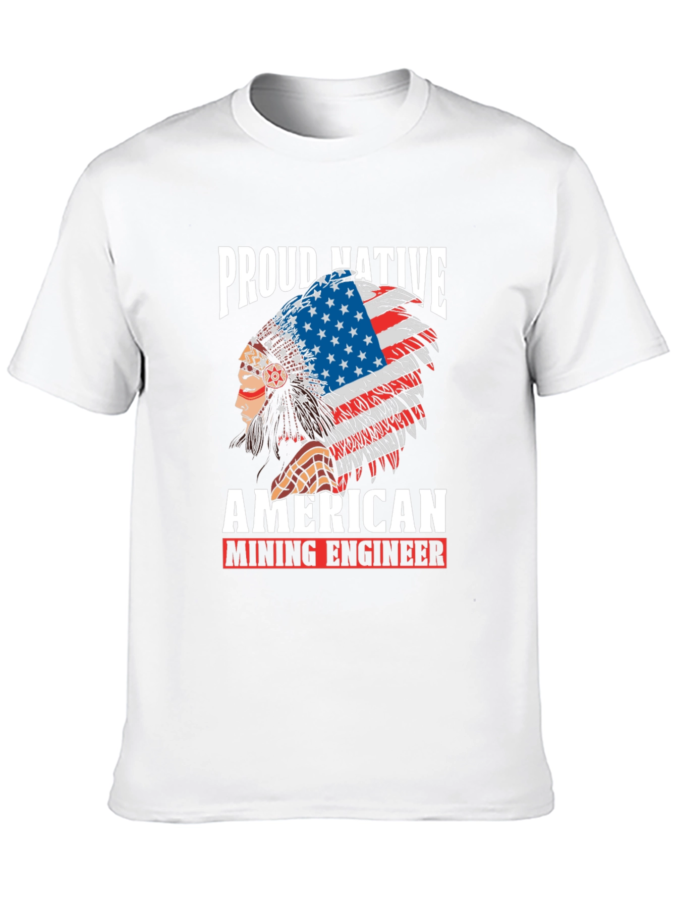Proud Native American Mining Engineer Graphic T-Shirt