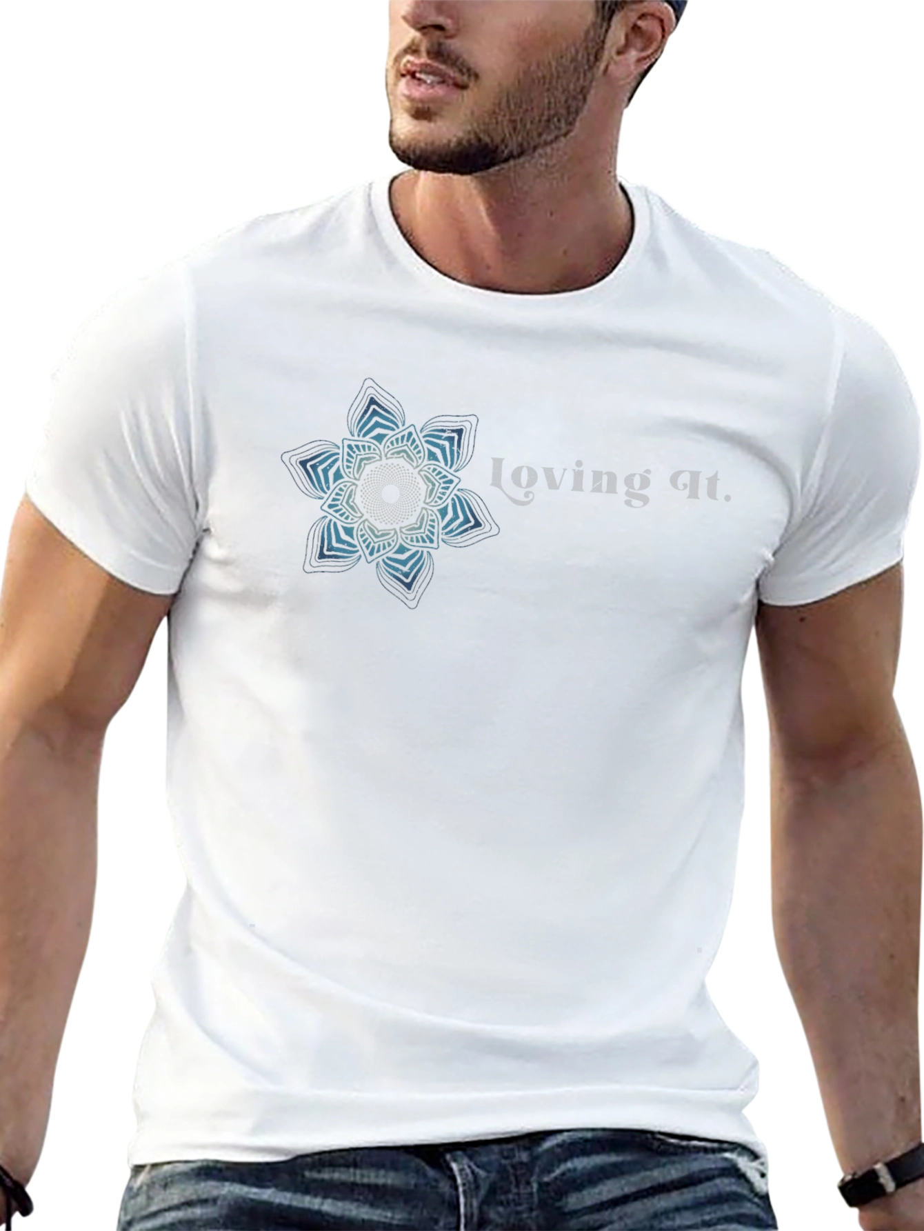 Loving It Graphic Tee - Black Cotton Blend