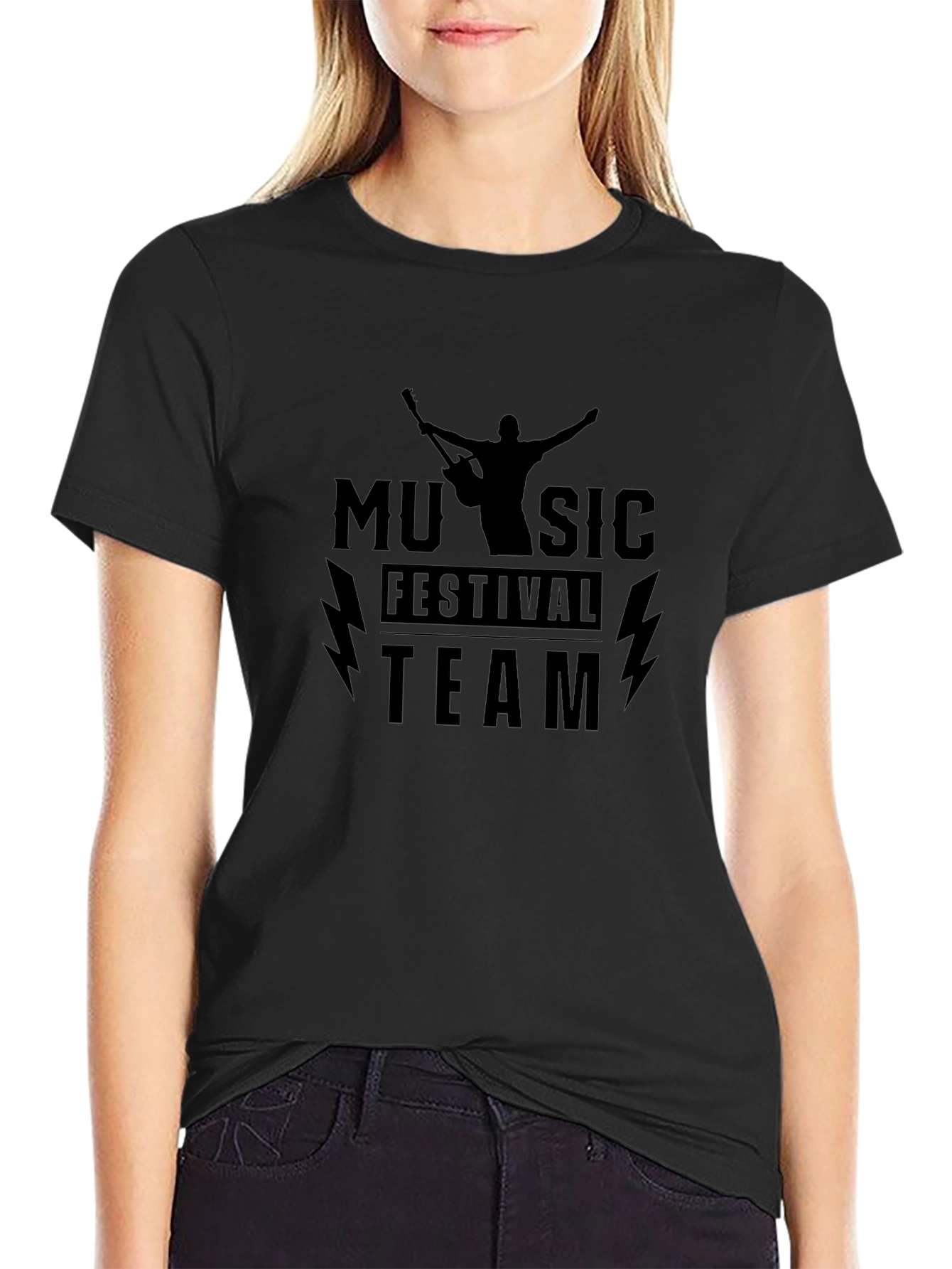 Music Festival Team Black T-Shirt
