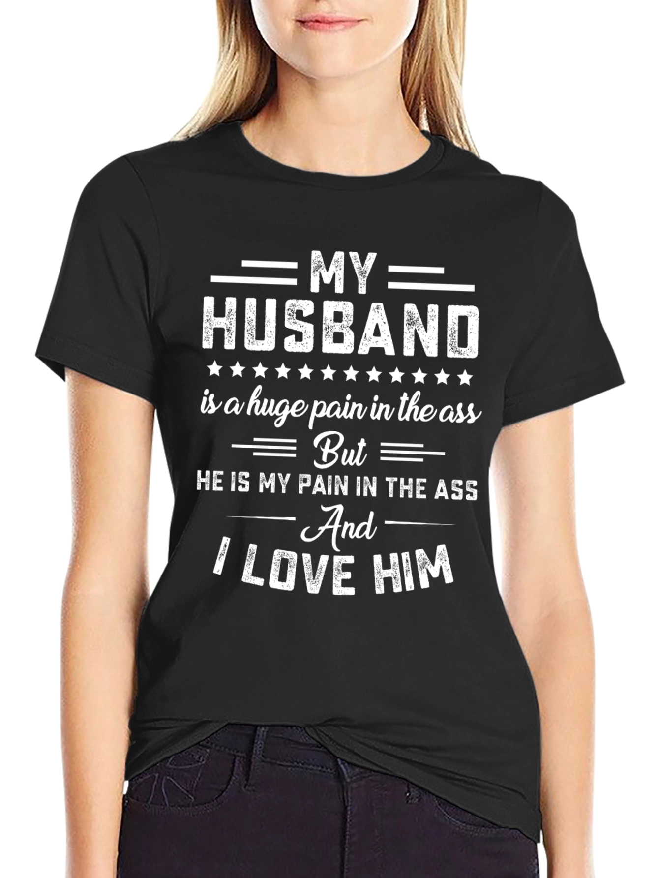 Funny My Husband Graphic Tee - Novelty Gift