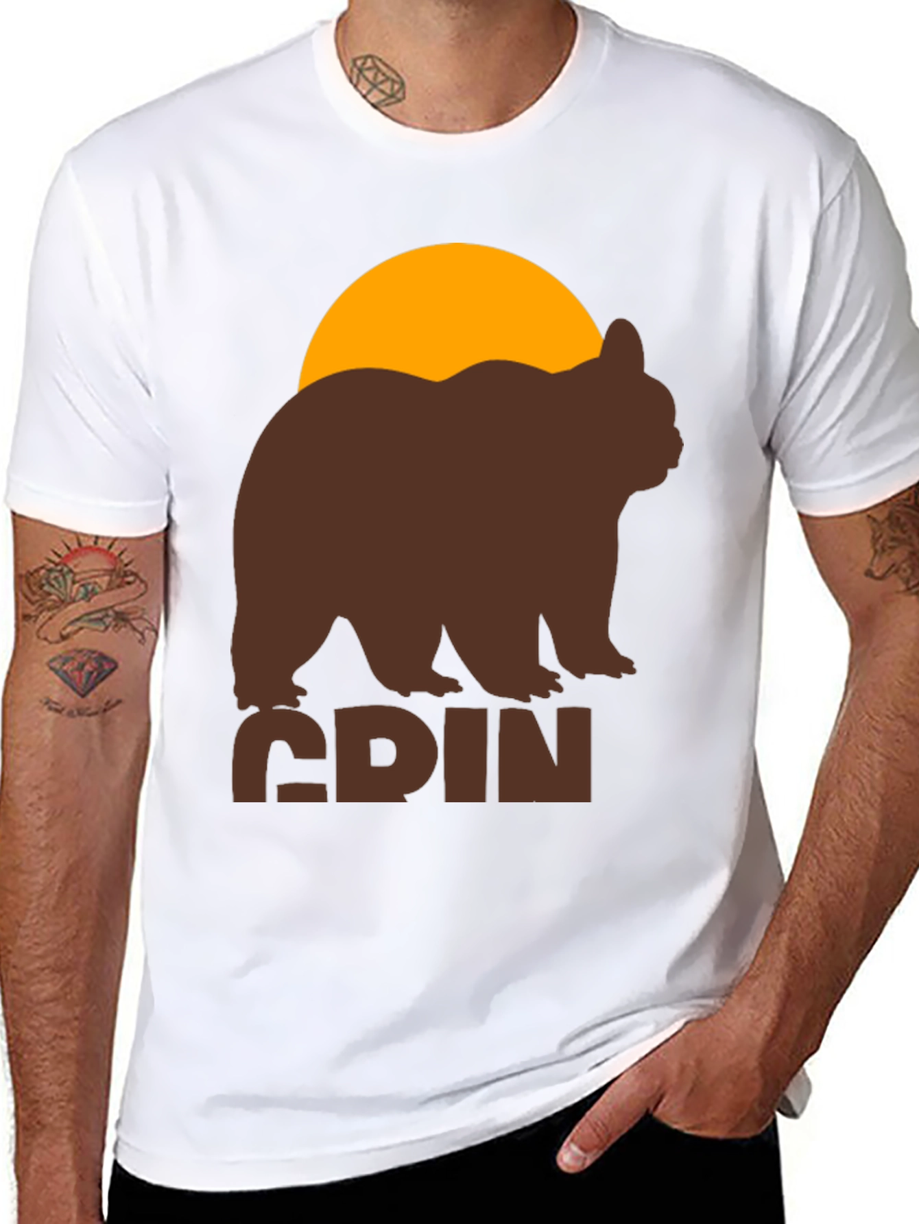 GRIZZLY BEAR Sunset T-Shirt - Unique Graphic Tee