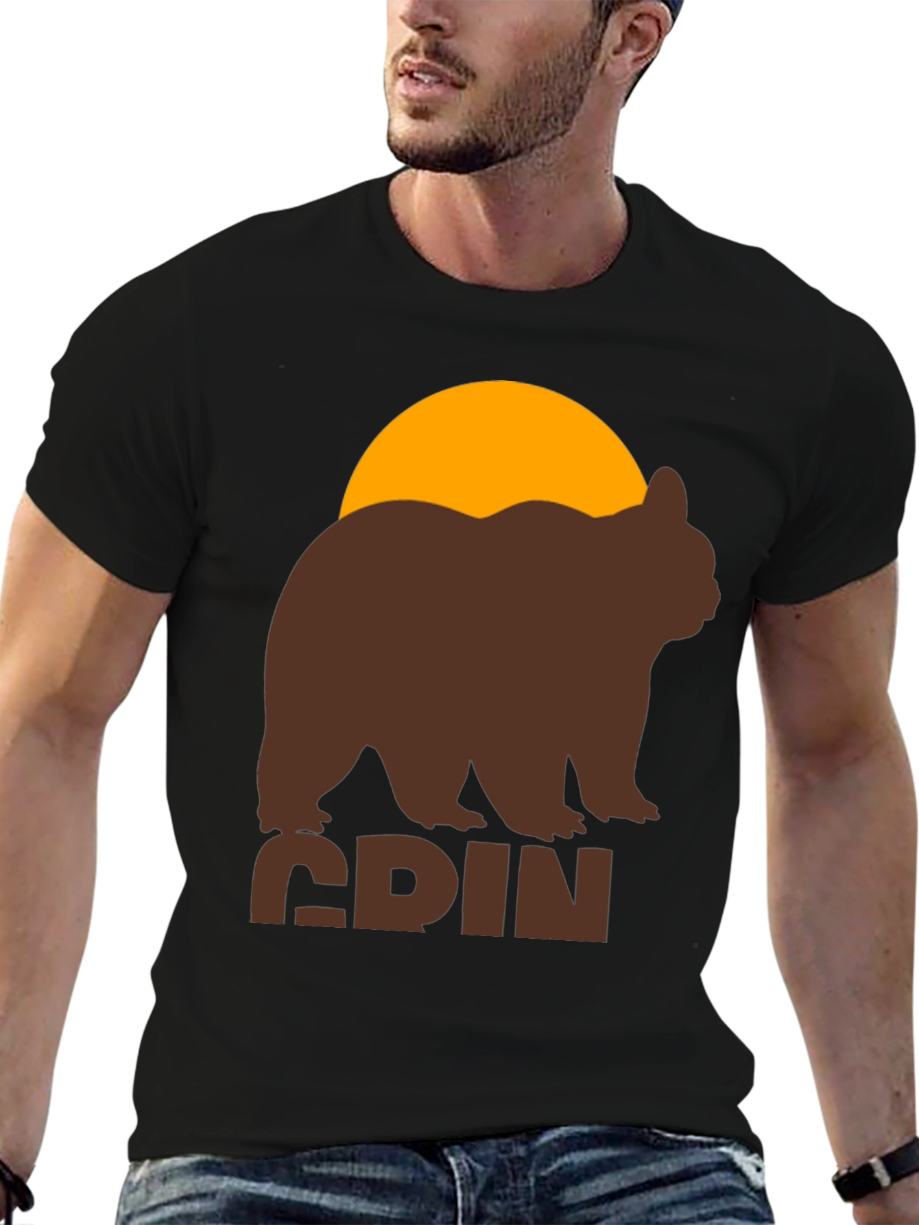GRIZZLY BEAR Sunset T-Shirt - Unique Graphic Tee