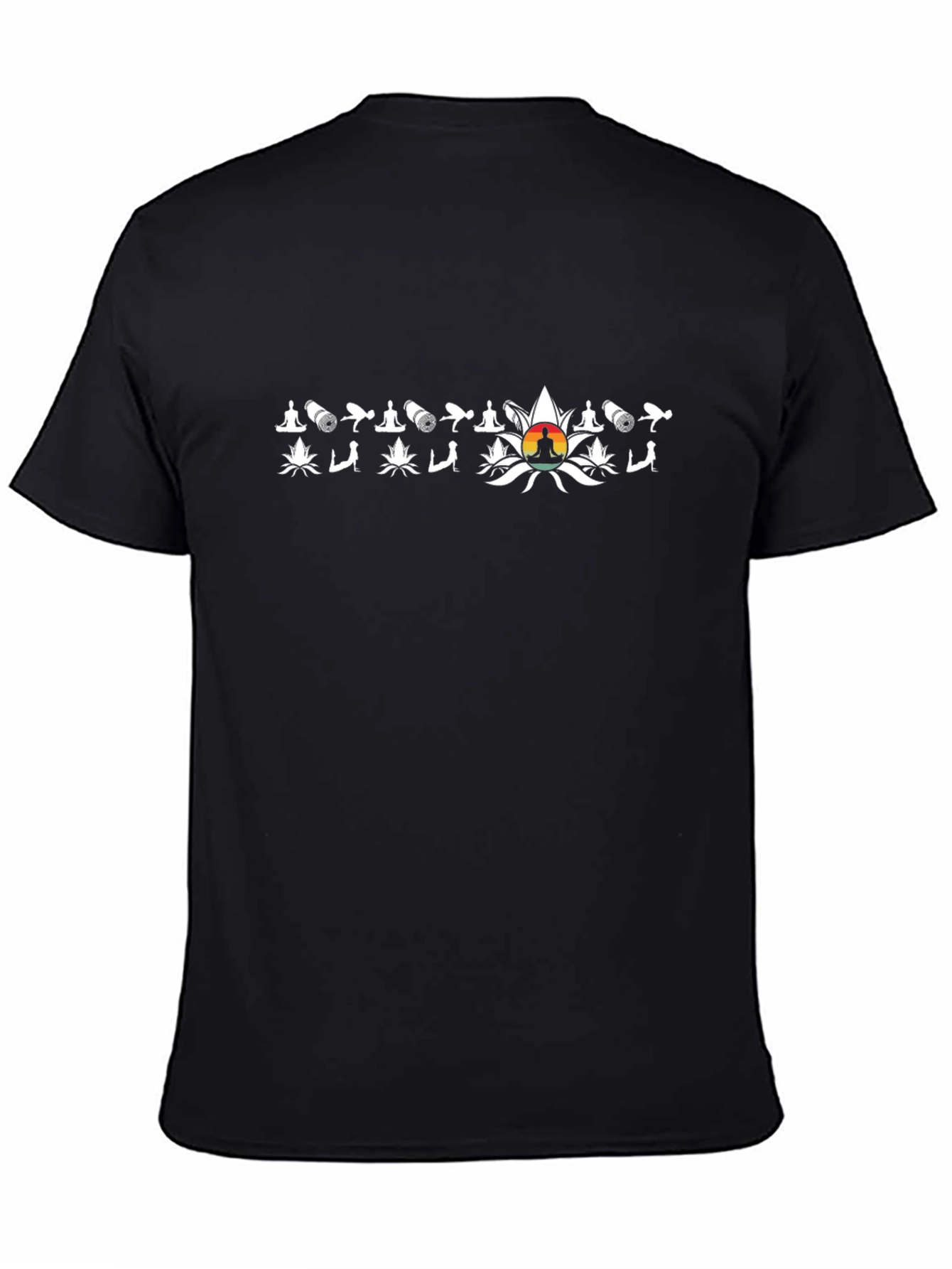 Yoga & Weed Black T-Shirt