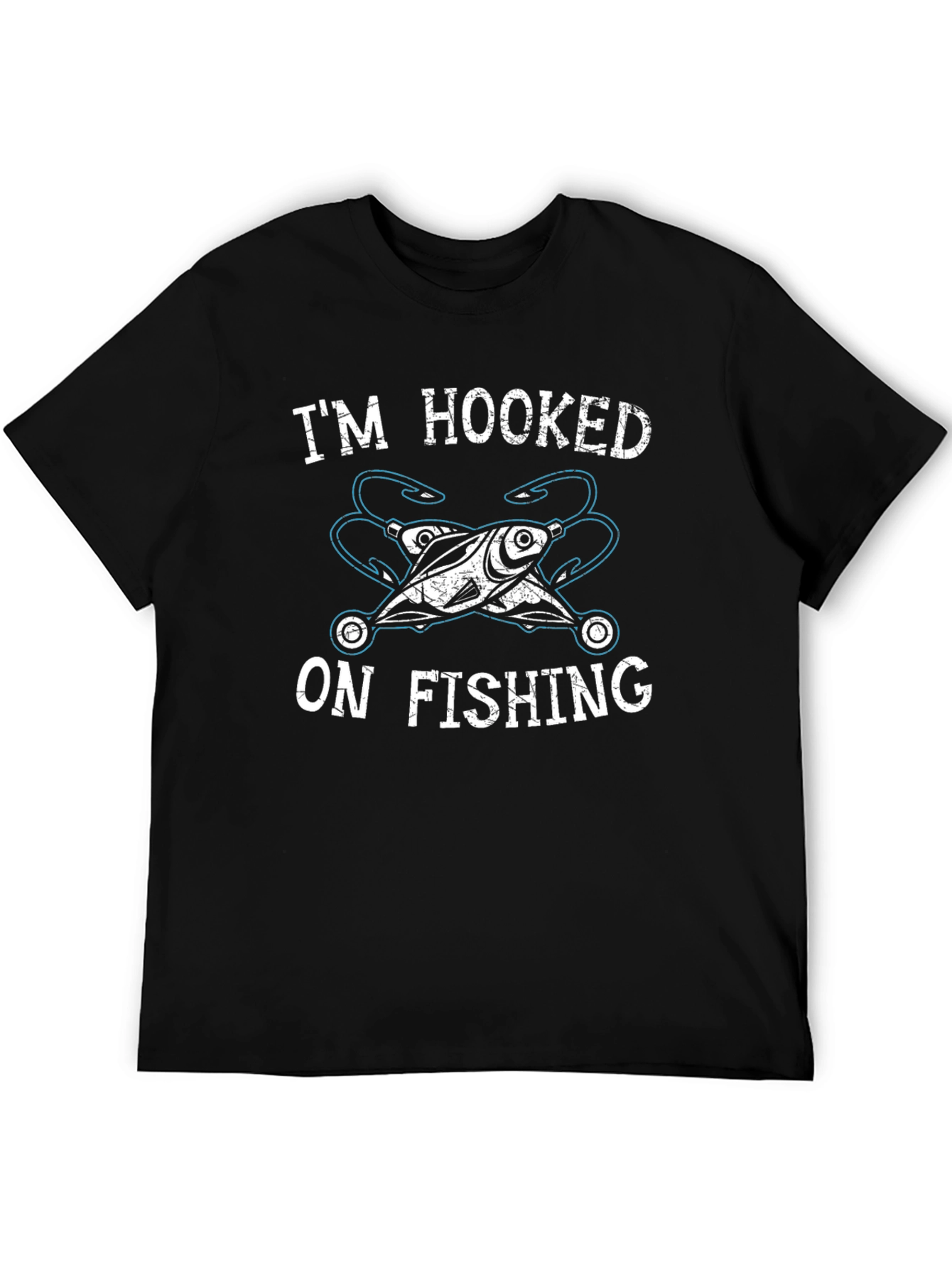 Im Hooked On Fishing Graphic Tee - Black