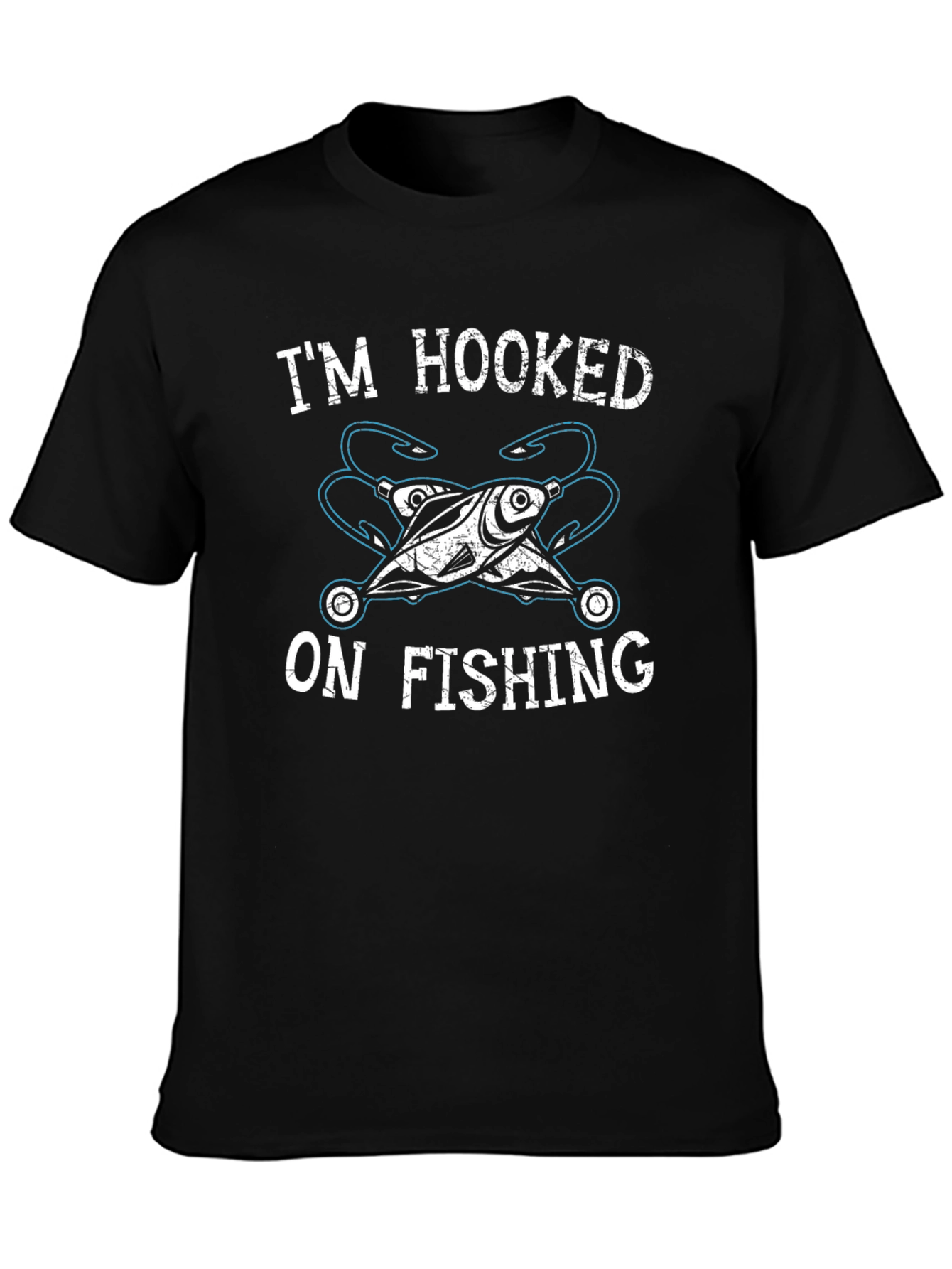 Im Hooked On Fishing Graphic Tee - Black
