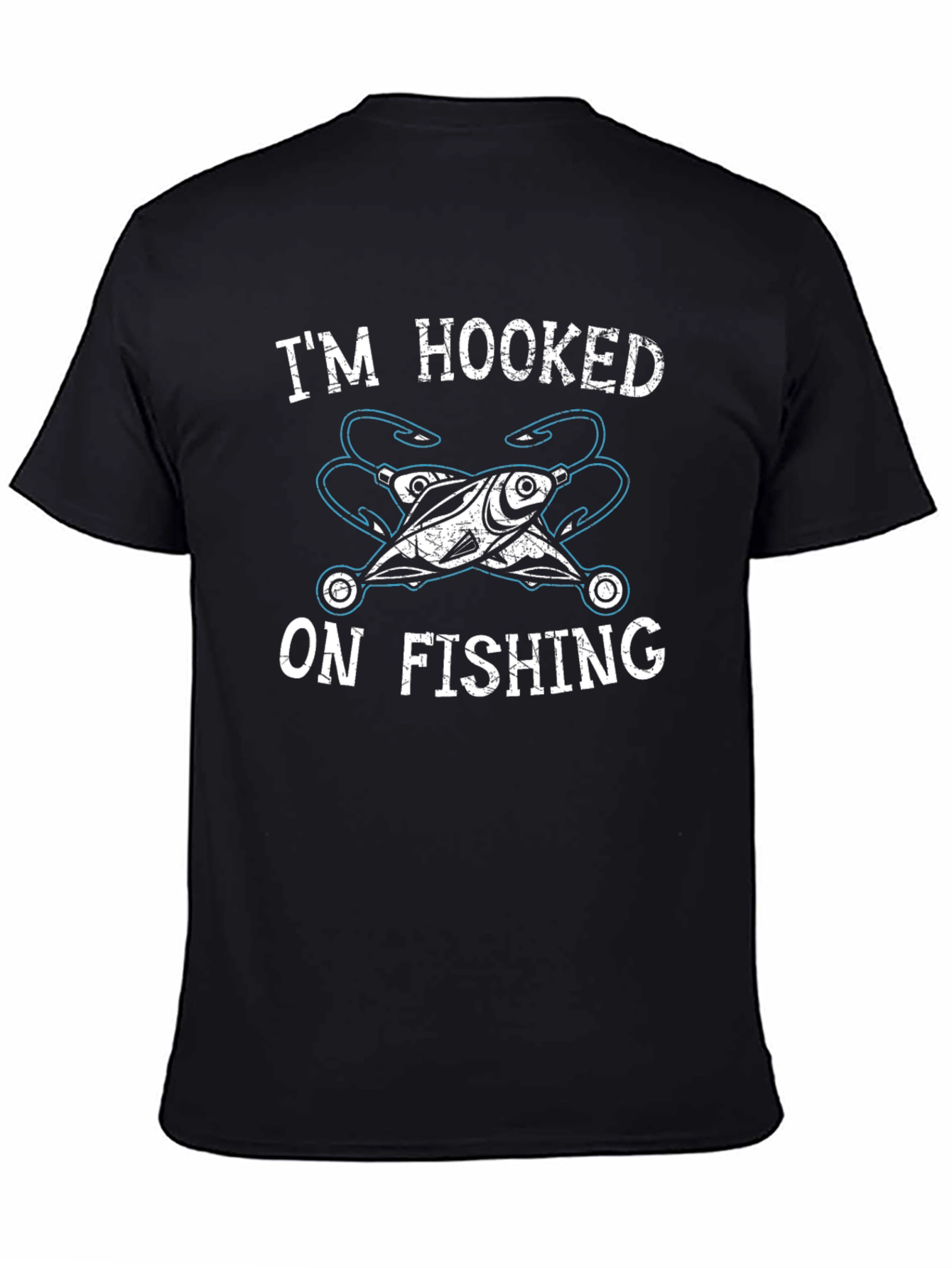 Im Hooked On Fishing Graphic Tee - Black