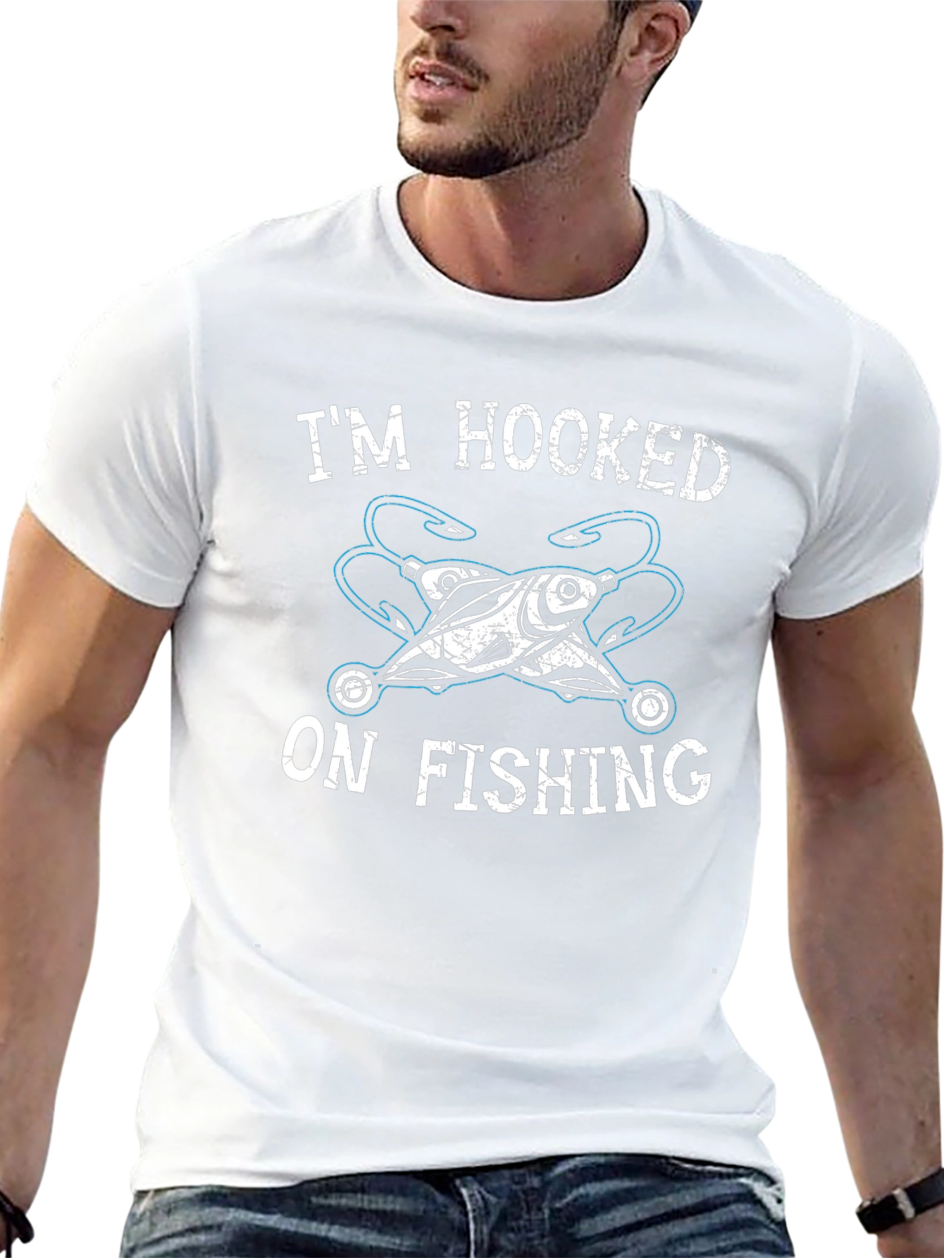 Im Hooked On Fishing Graphic Tee - Black