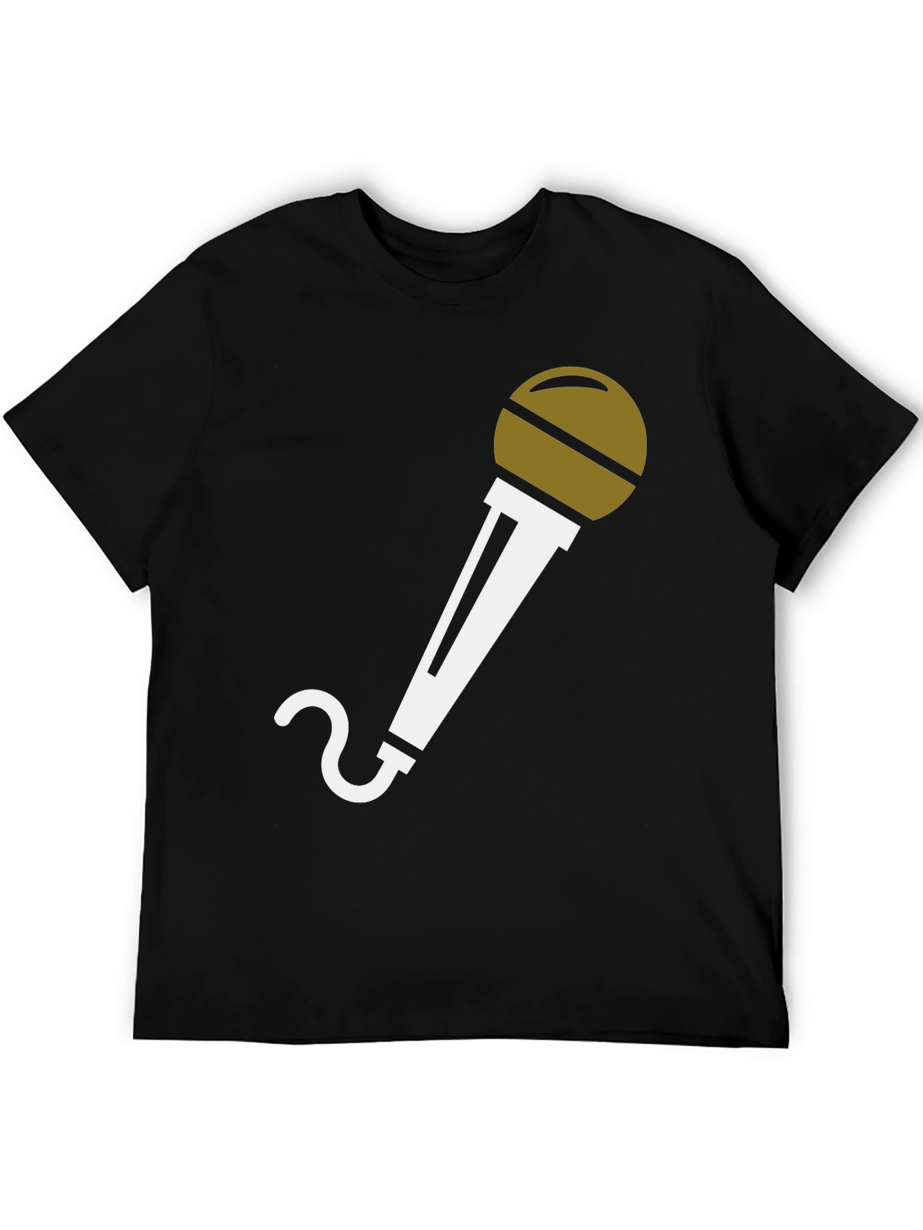 Microphone Graphic T-Shirt - Black