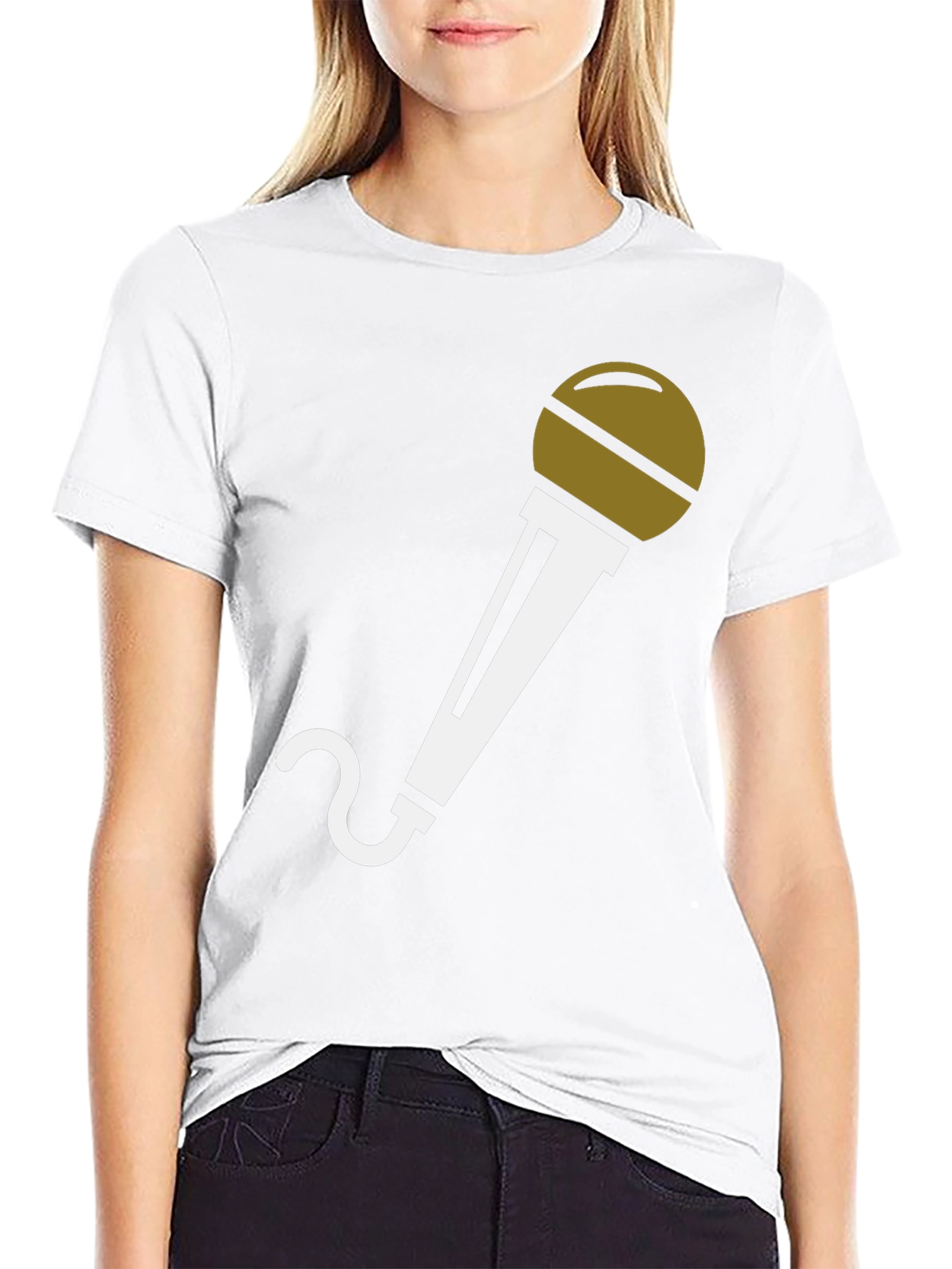 Microphone Graphic T-Shirt - Black