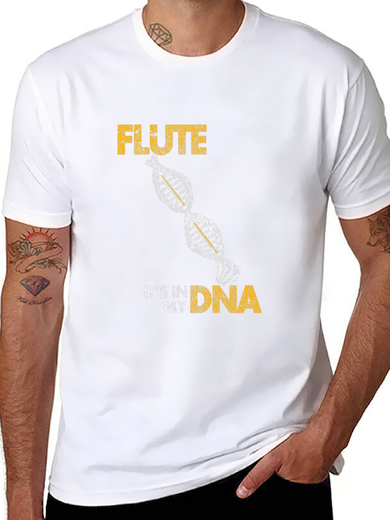 Flute DNA Graphic Tee - Musicians Statement Shirt