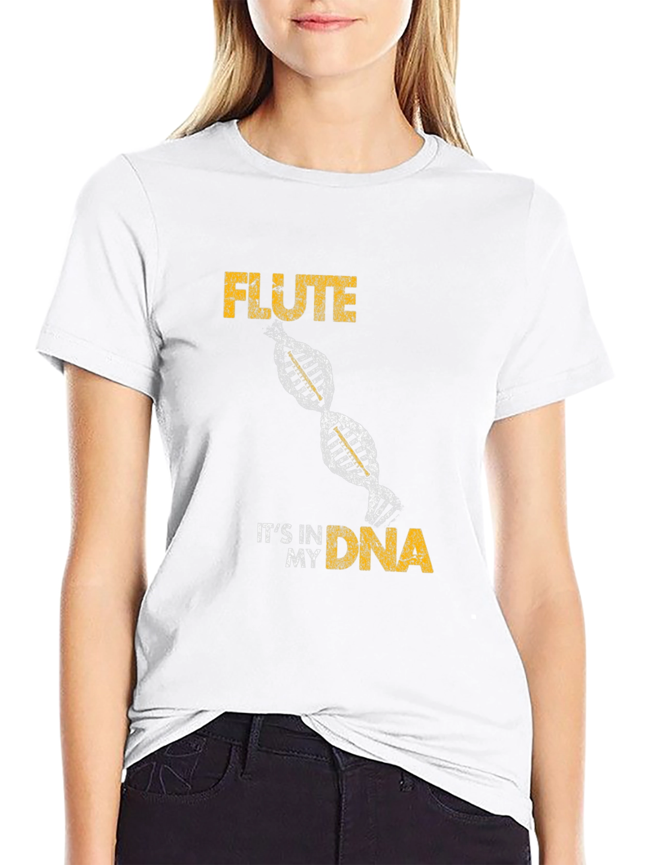 Flute DNA Graphic Tee - Musicians Statement Shirt