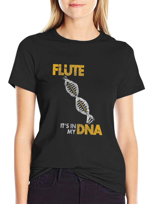 Flute DNA Graphic Tee - Musicians Statement Shirt