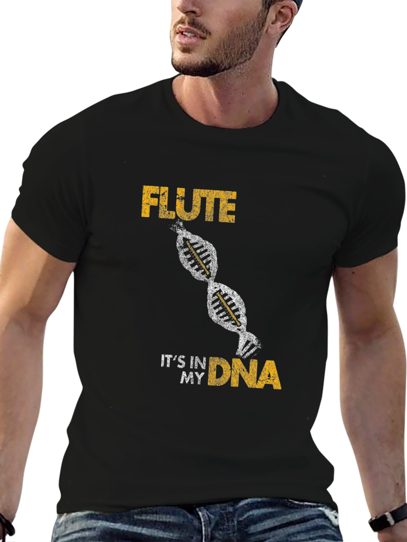 Flute DNA Graphic Tee - Musicians Statement Shirt