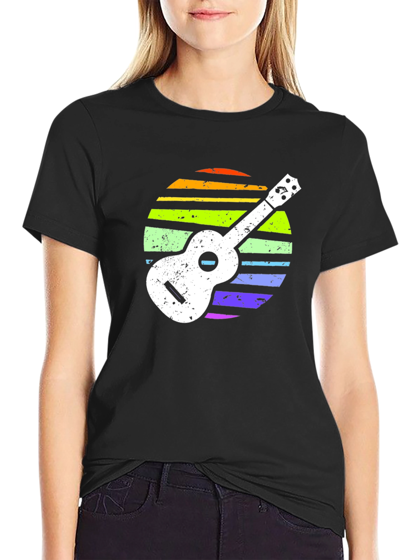 Rainbow Ukulele Graphic Tee