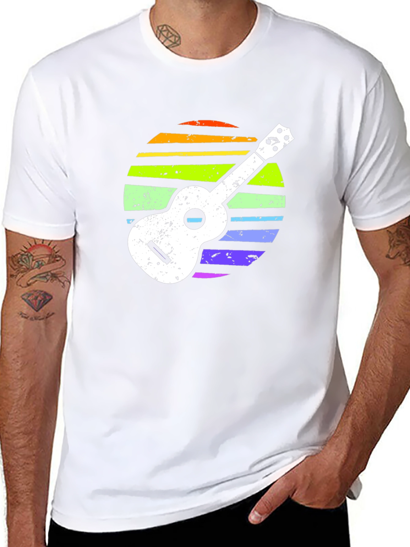 Rainbow Ukulele Graphic Tee