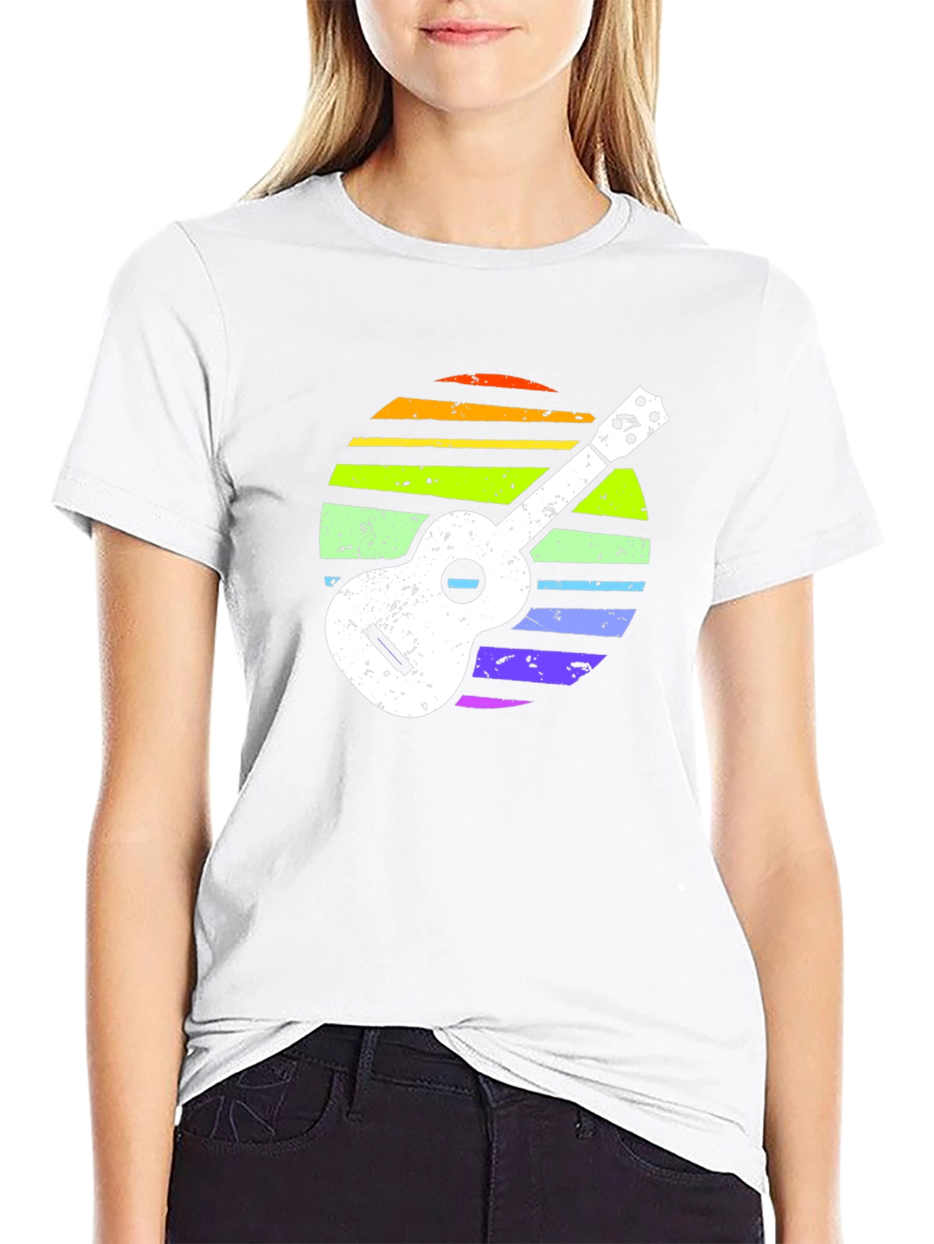 Rainbow Ukulele Graphic Tee